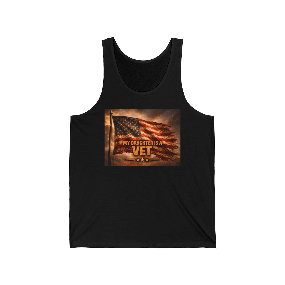 Veteran Daughter Tank Top – "My Daughter Is A Vet" American Flag Patriotic Tank