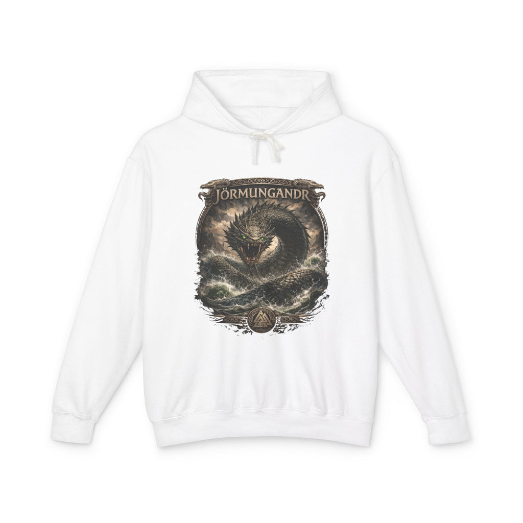 Jormungandr Serpent Hoodie — Norse Mythology Sea Serpent Graphic Sweatshirt