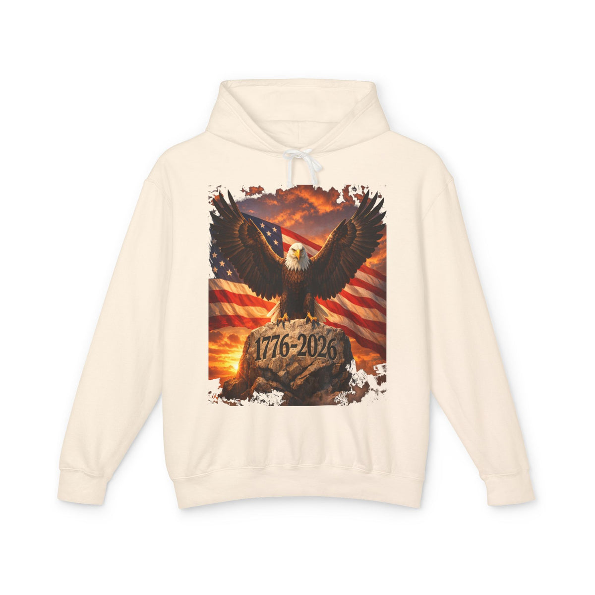 Patriotic Eagle Hoodie — 1776-2026 American Flag Sweatshirt