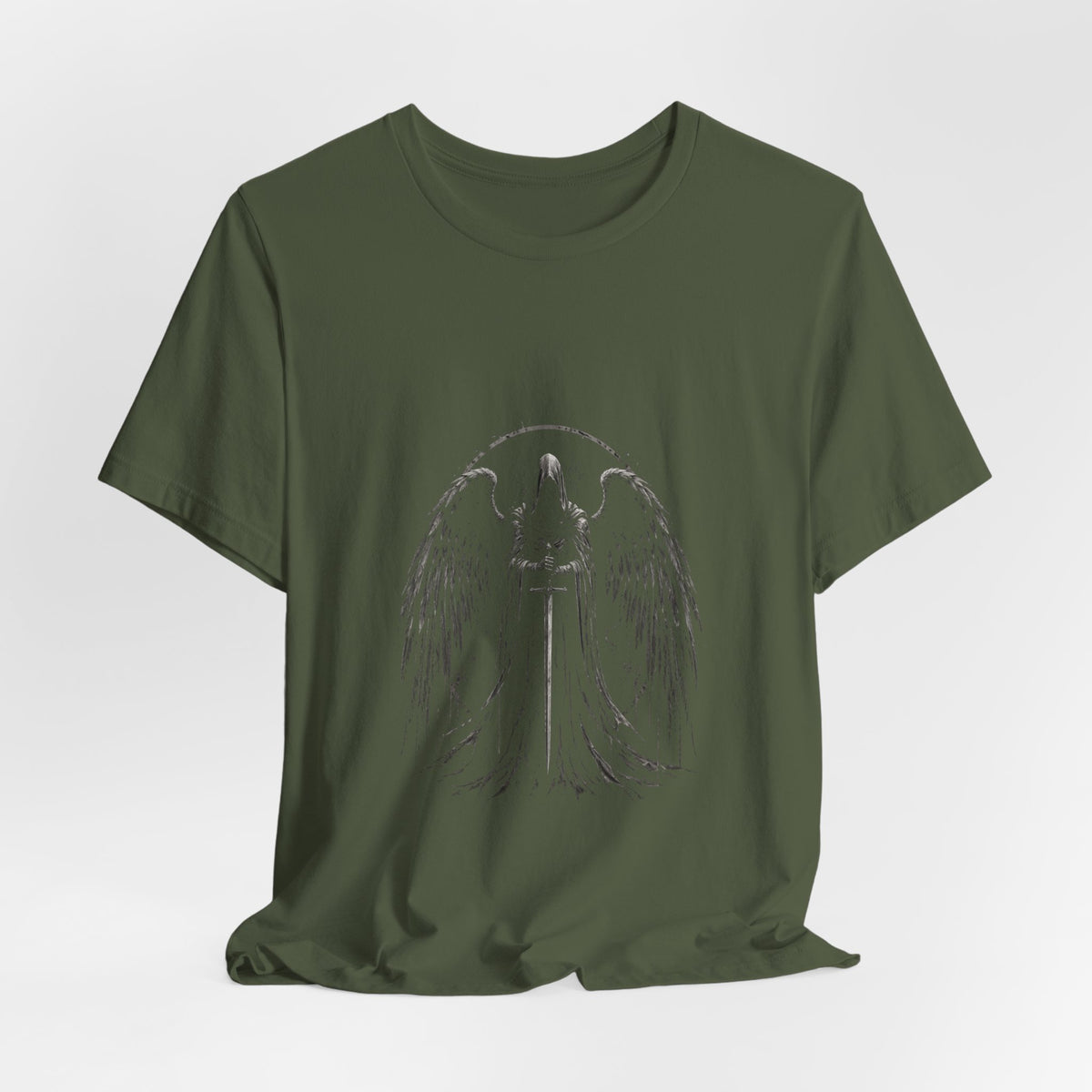Guaediand Angel Wings Tee — Gothic Guardian Angel Short Sleeve Shirt
