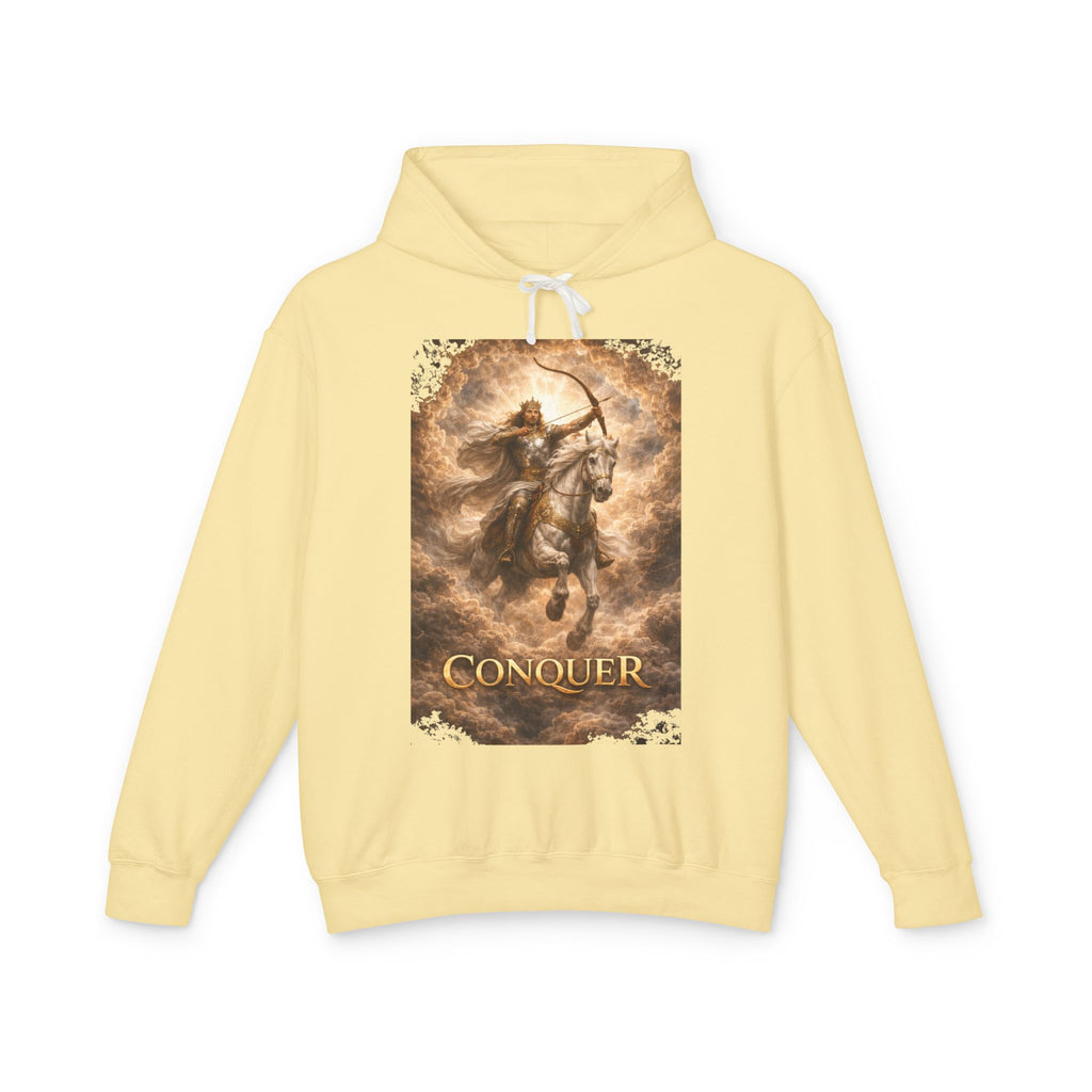 The white horse from Revelation 6:1-2! Conquer Warrior Hoodie — Fantasy Archer Graphic Pullover