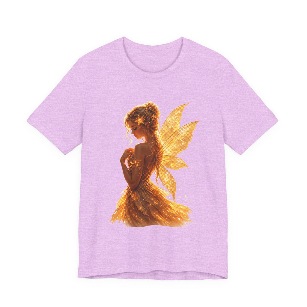 Golden Fairy T‑Shirt — Sparkling Fairy Silhouette Tee