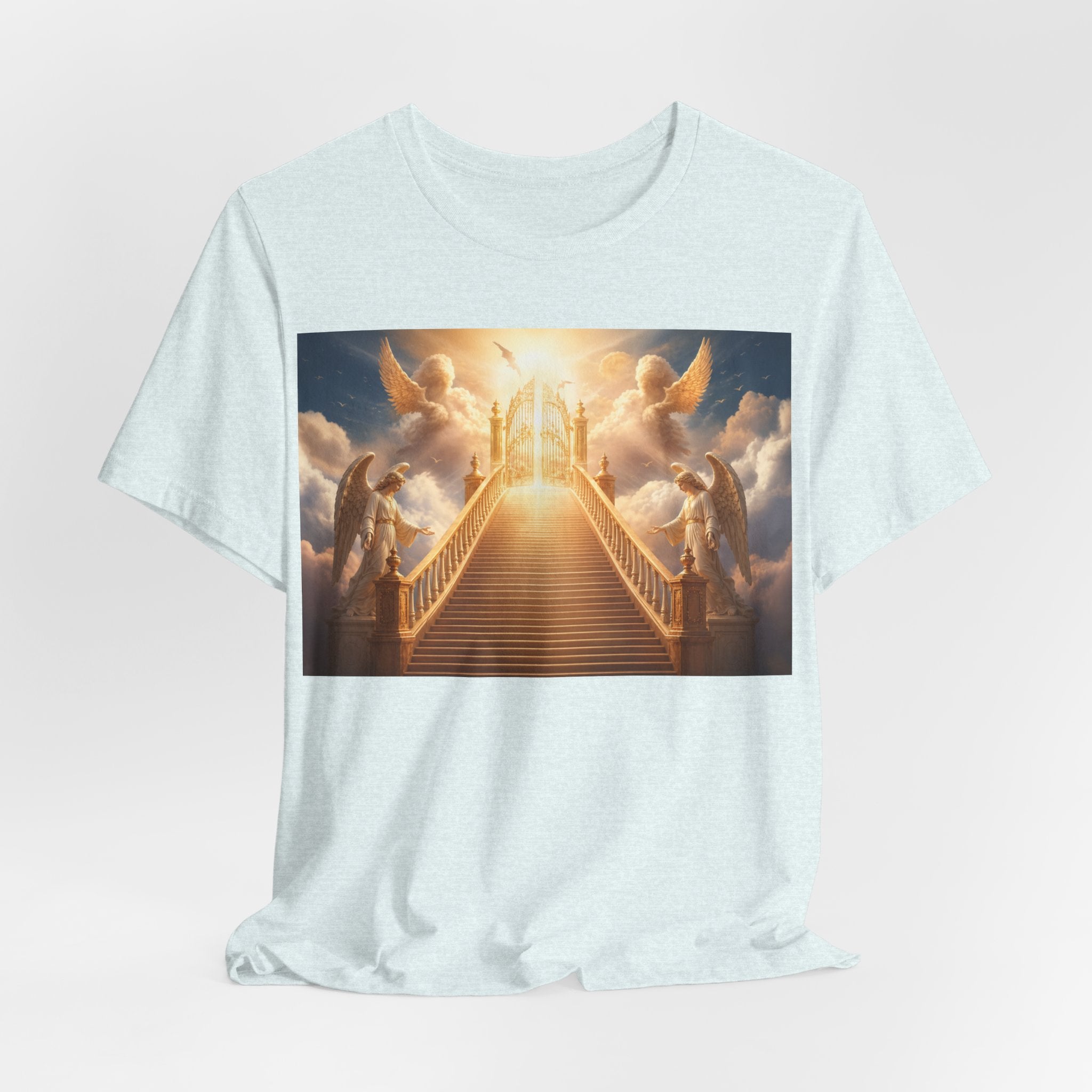 Heavenly Stairway T‑Shirt — Golden Gates Angelic Design