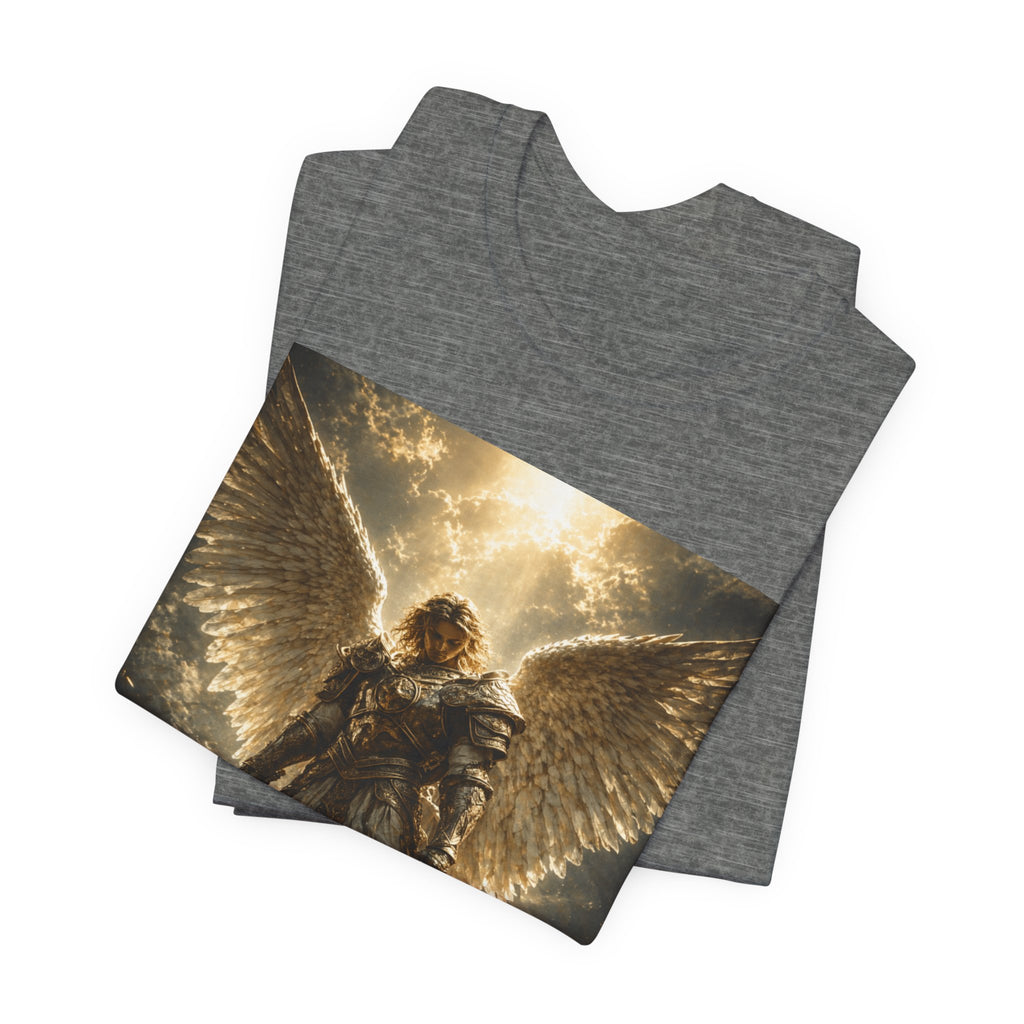 Angel Warrior Graphic Tee — Celestial Armor Archangel T-Shirt