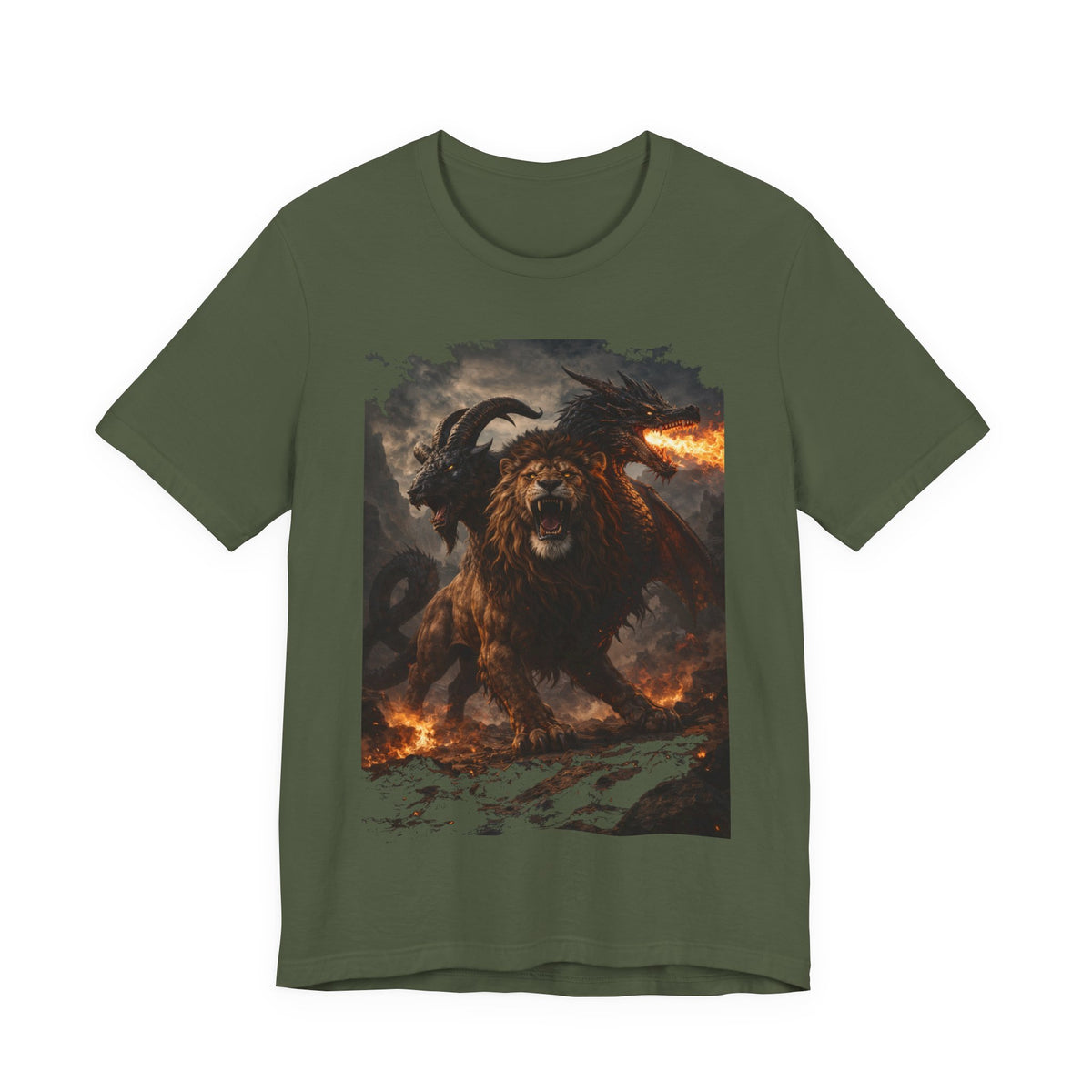 Chimera is one of the most fascinating creatures-Hellfire Beast Graphic T-Shirt