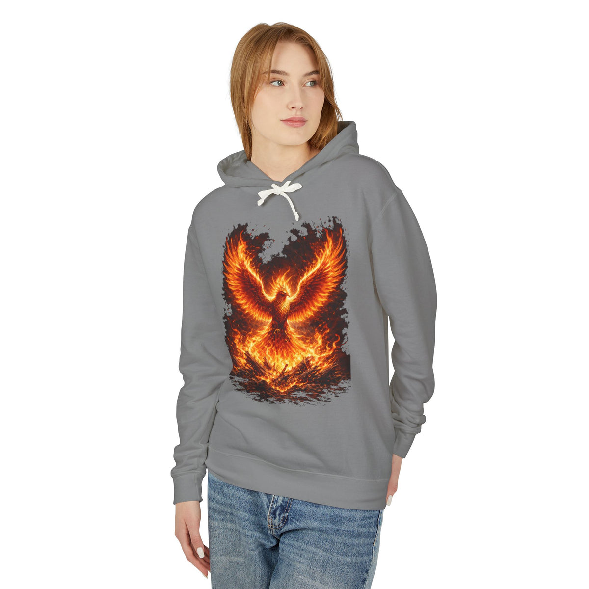 Phoenix Fire Hoodie – Flaming Phoenix Graphic Hooded Sweatshirt