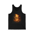 Skull Flame Tank Top — Fiery Skull Graphic Muscle Tee