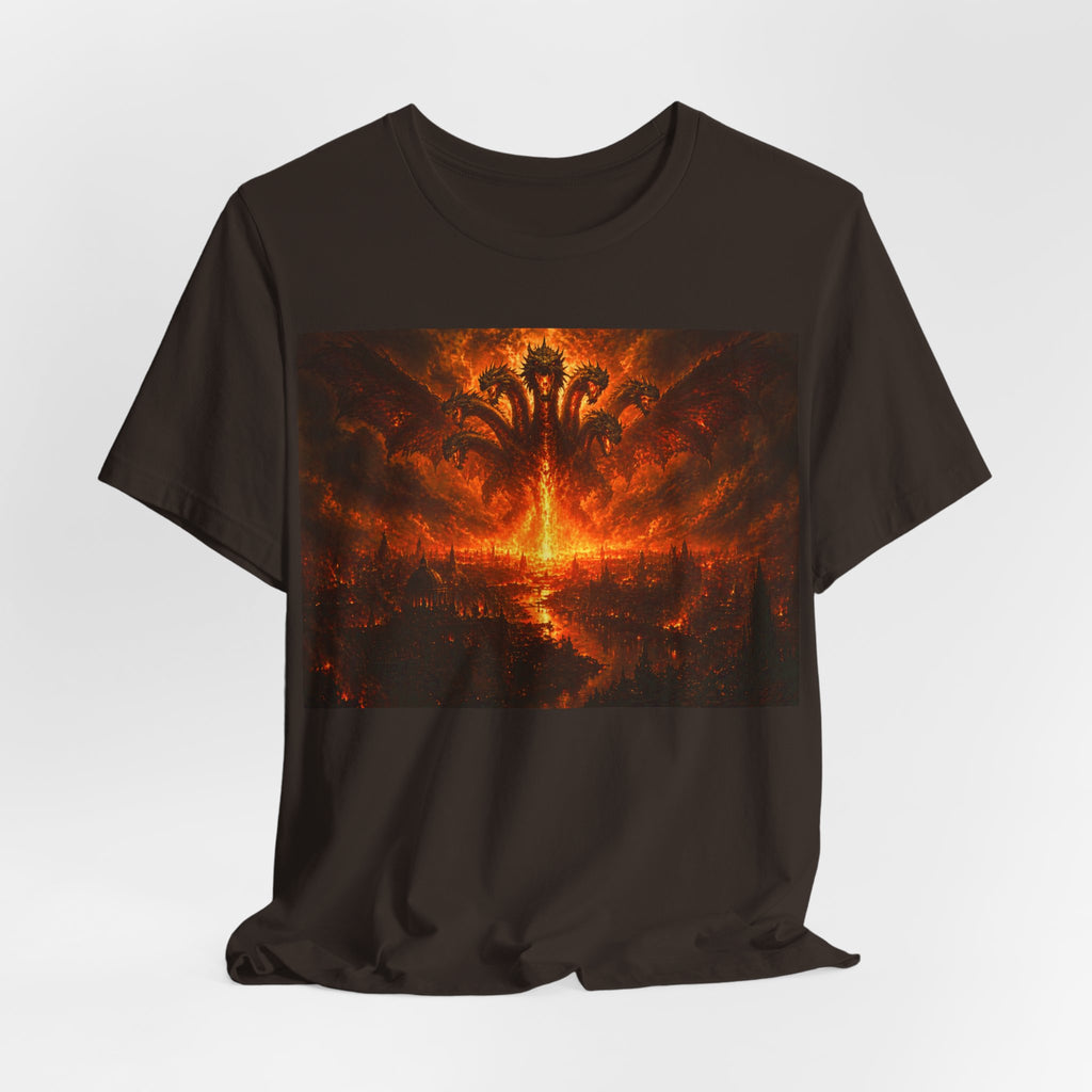 The seven headed dragon from the end of times T‑Shirt — Dark Graphic Tee
