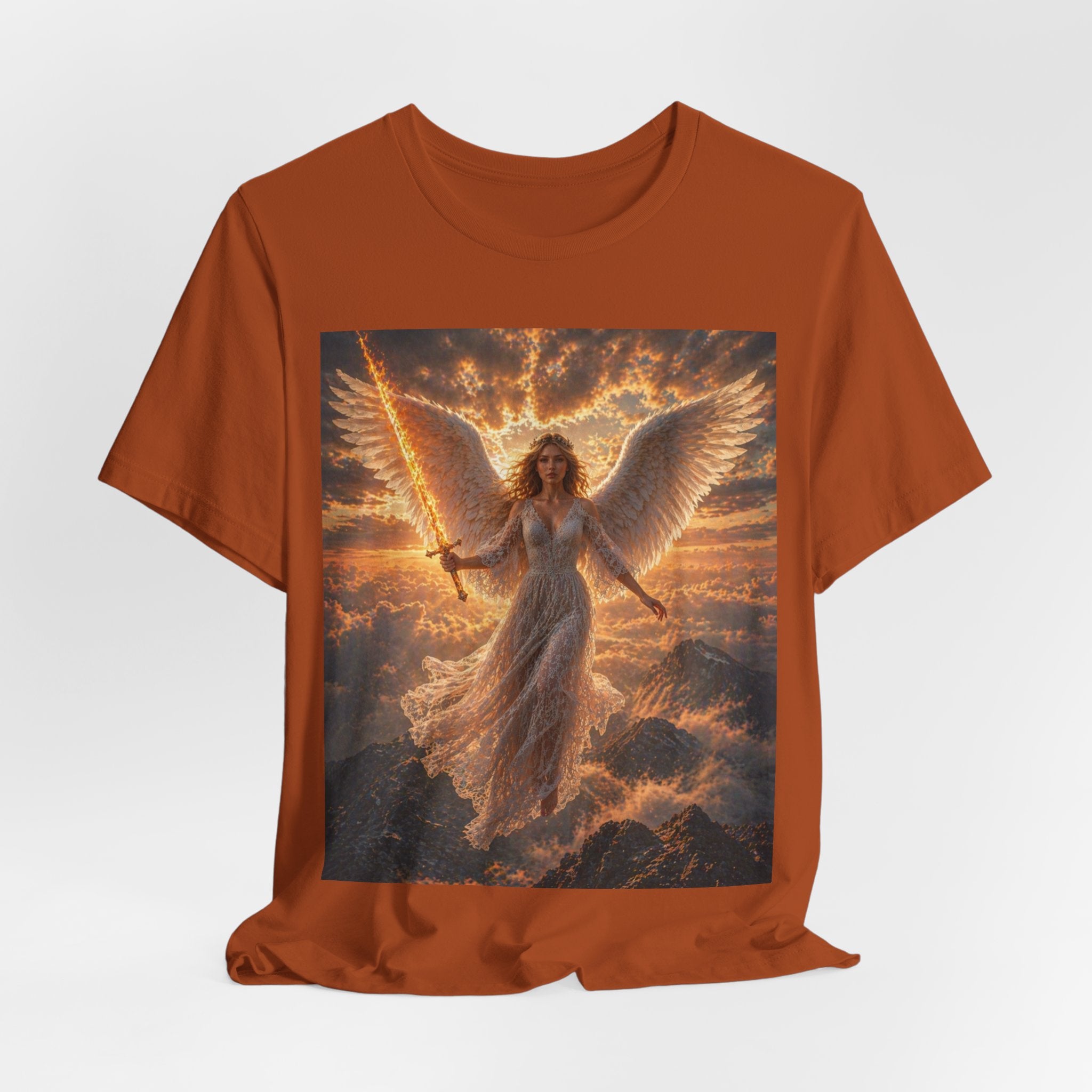 Angel Warrior Tee — Radiant Guardian Wings Graphic T-Shirt