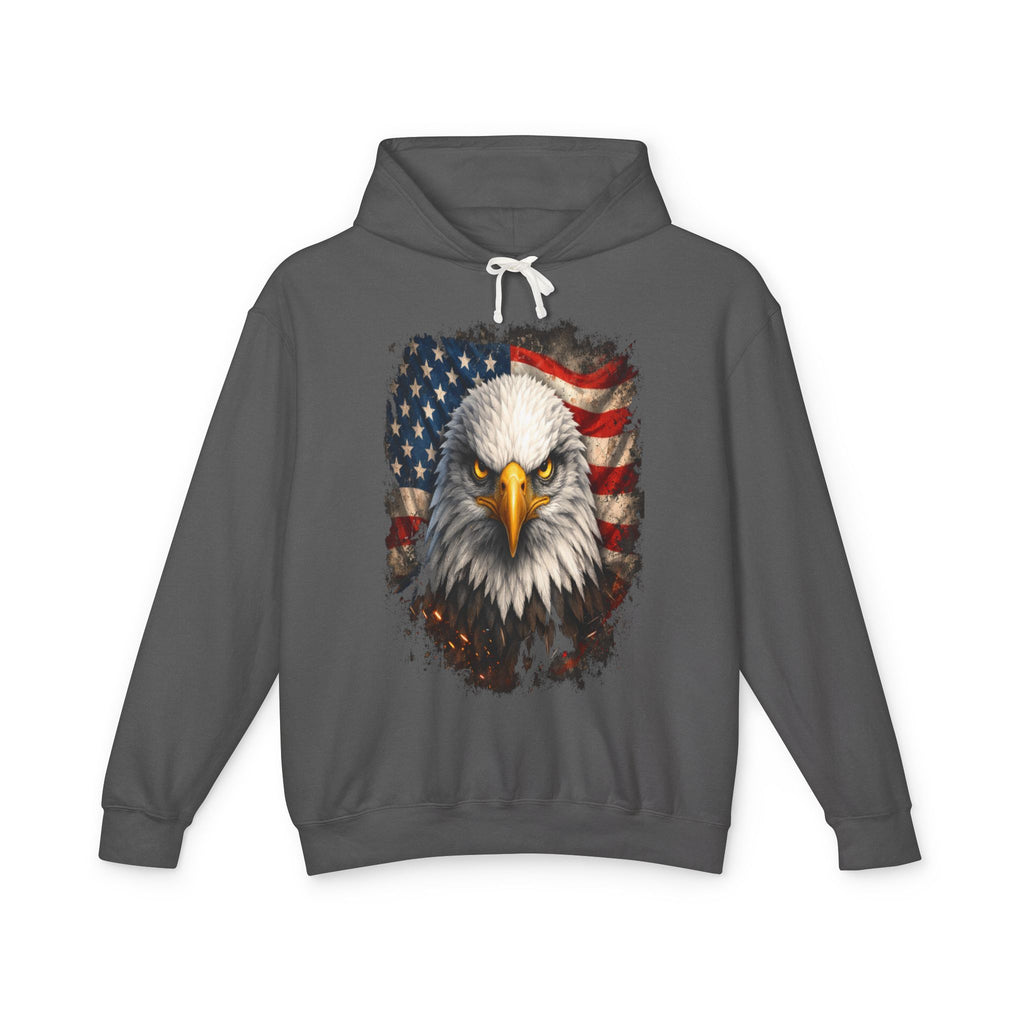 American Bald Eagle Hoodie — Patriotic Flag Graphic Sweatshirt