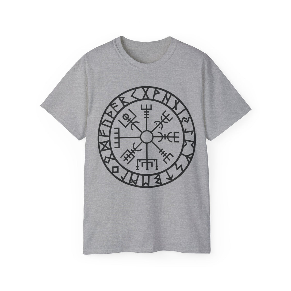 Viking Vegvisir Rune Cotton T‑Shirt