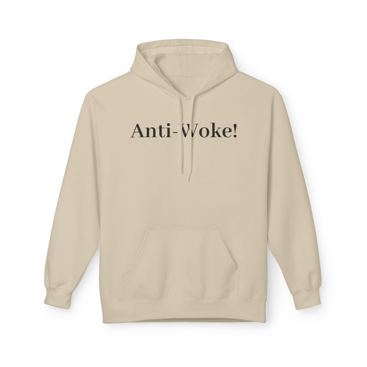 Anti-Woke Hoodie — Minimalist Political Statement Pullover
