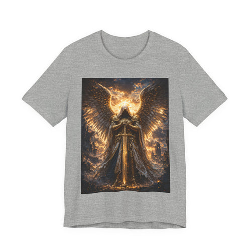 Angel Guardian T-Shirt — Golden Warrior Wings Graphic Tee