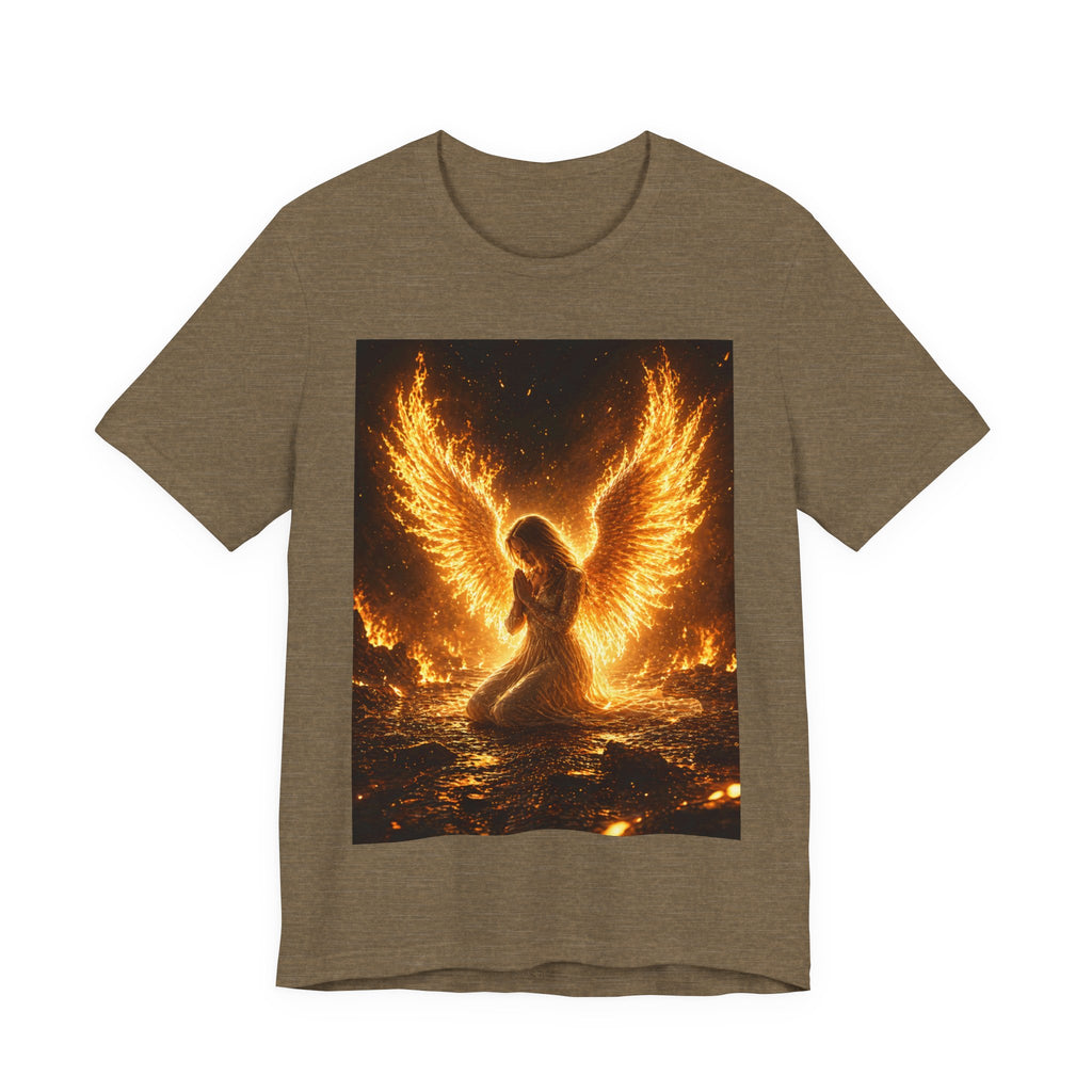 Phoenix Angel Tee — Fiery Winged Angel Graphic T-Shirt