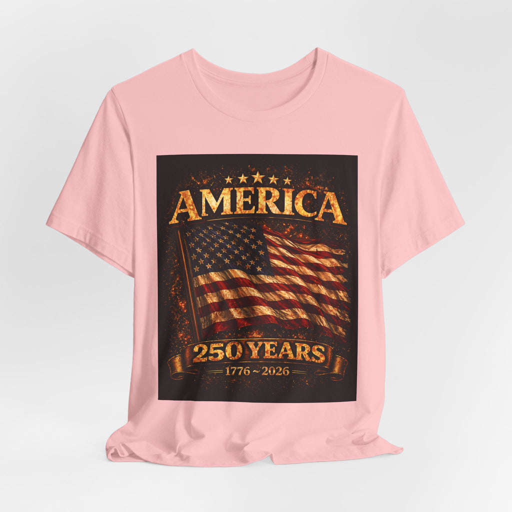 America 250 Years Flag T-Shirt — 1776–2026 Patriotic Tee
