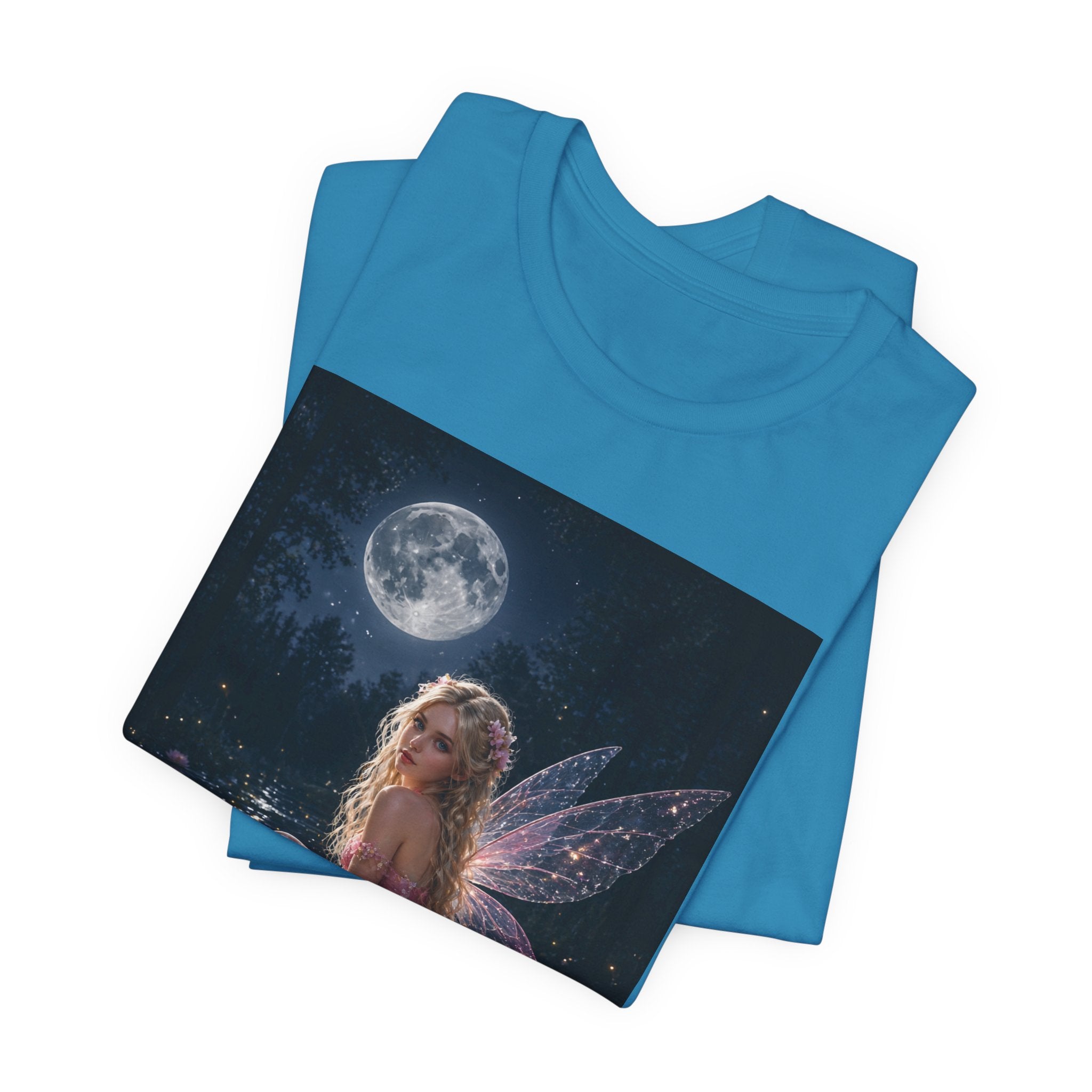 Moonlit Fairy T‑Shirt — Ethereal Lotus Fairy Graphic Tee