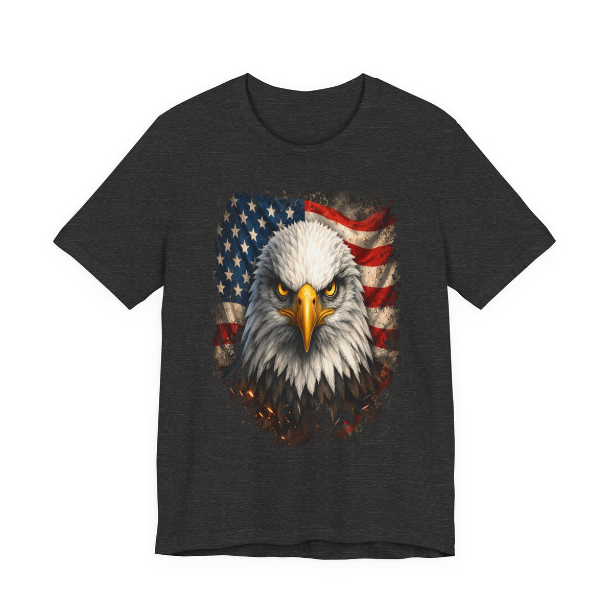 Patriotic Bald Eagle T-Shirt – American Flag Graphic Tee