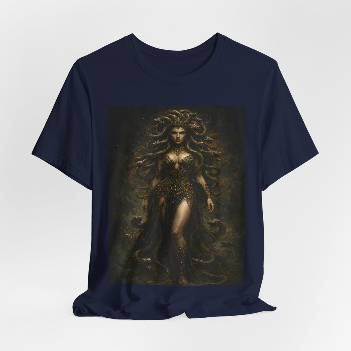 Medusa Goddess T‑Shirt — Mythic Dark Art Graphic Tee