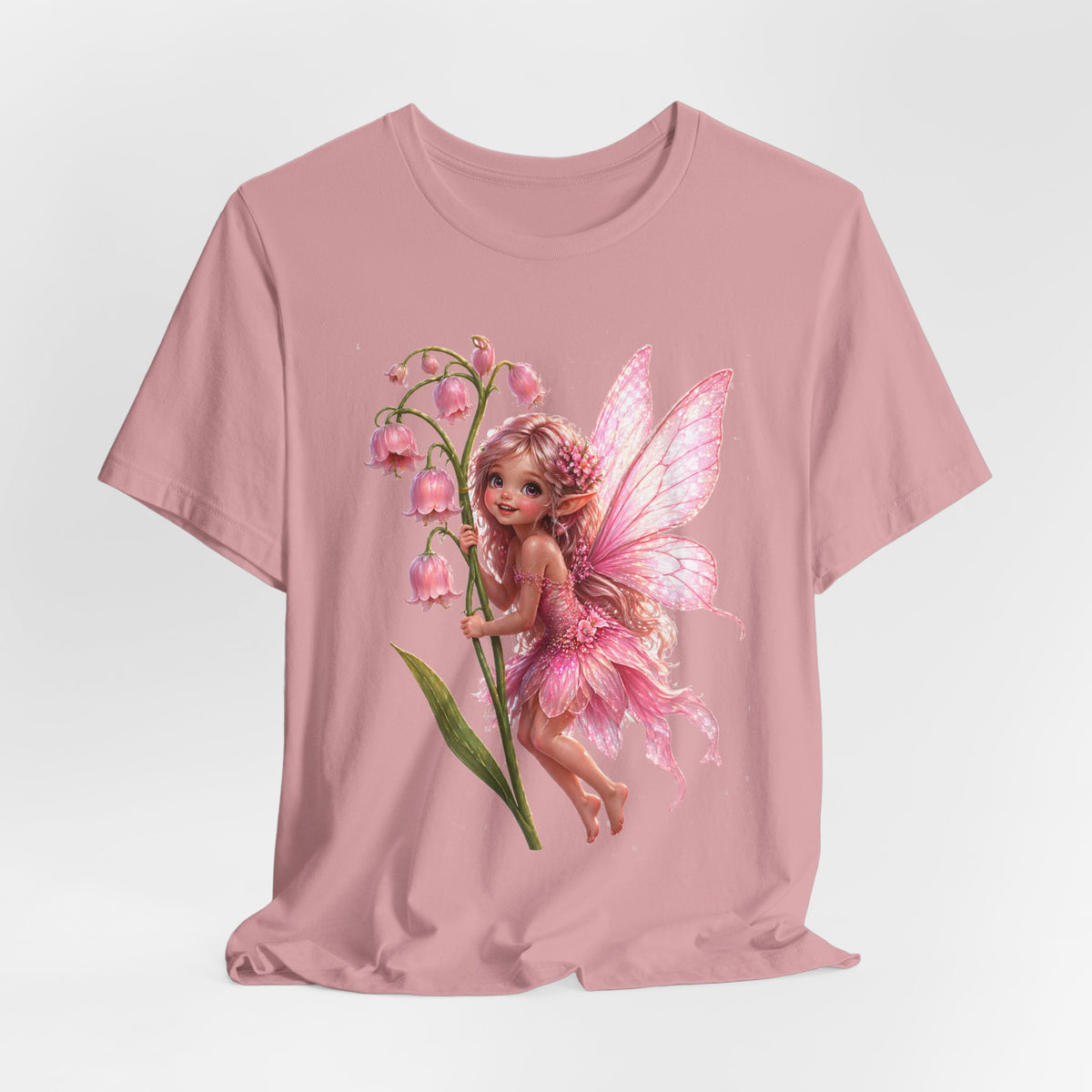 Pink Lily Fairy T-Shirt — Cute Floral Fairytee for Kids & Adults