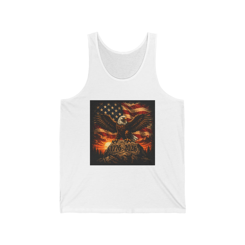 Patriotic Eagle Tank Top – 1776–2026 American Flag Graphic