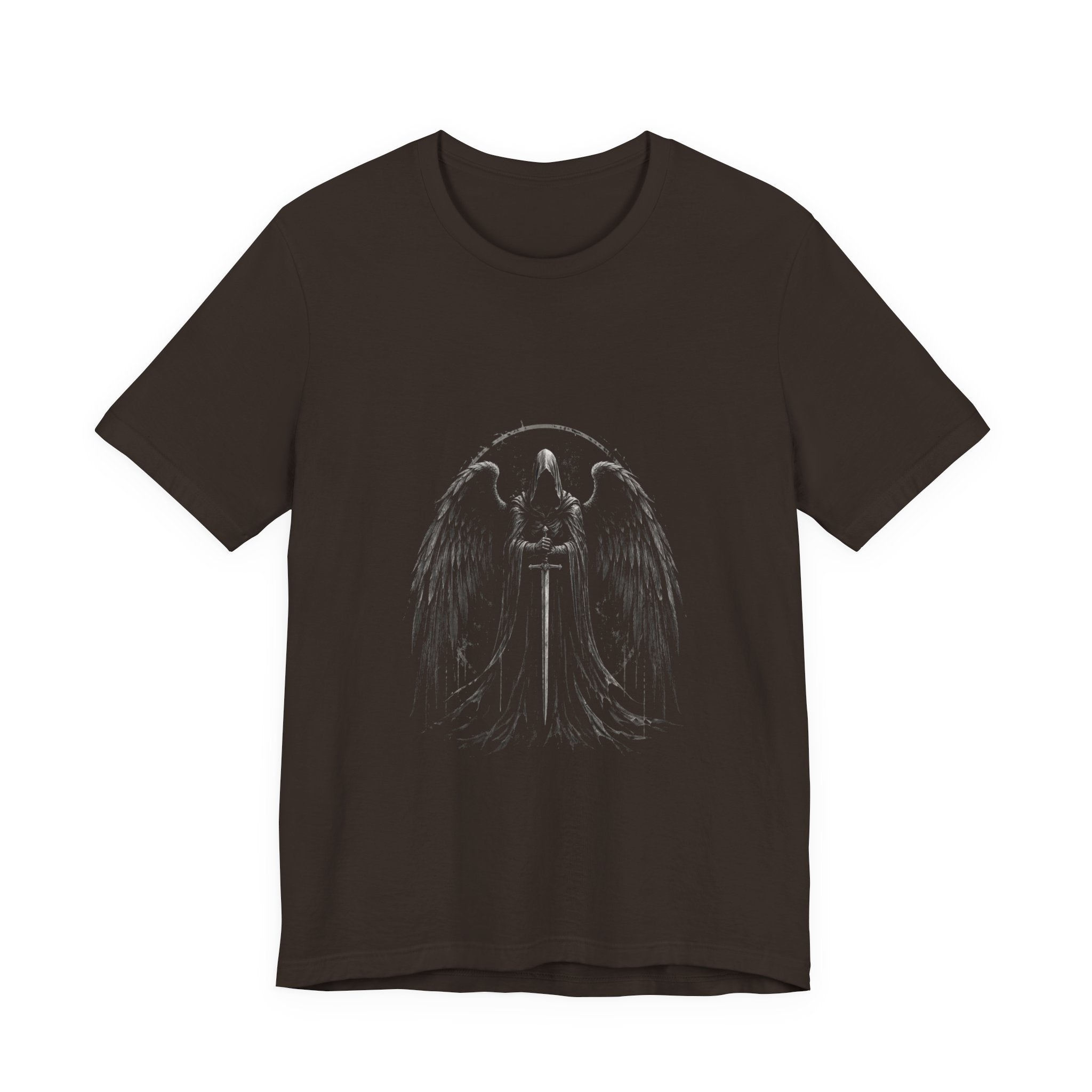 Guaediand Angel Wings Tee — Gothic Guardian Angel Short Sleeve Shirt