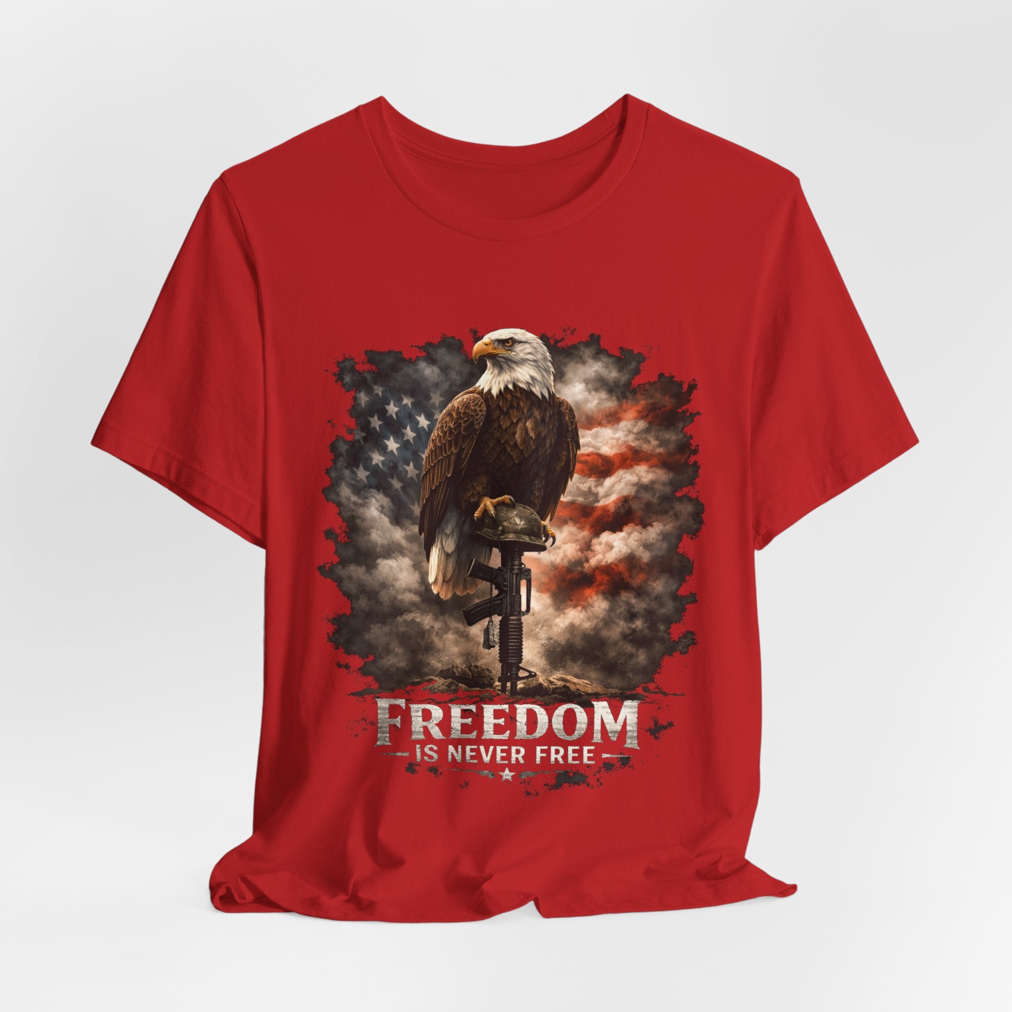 Freedom Is Never Free Eagle T‑Shirt — Patriotic American Flag Tee