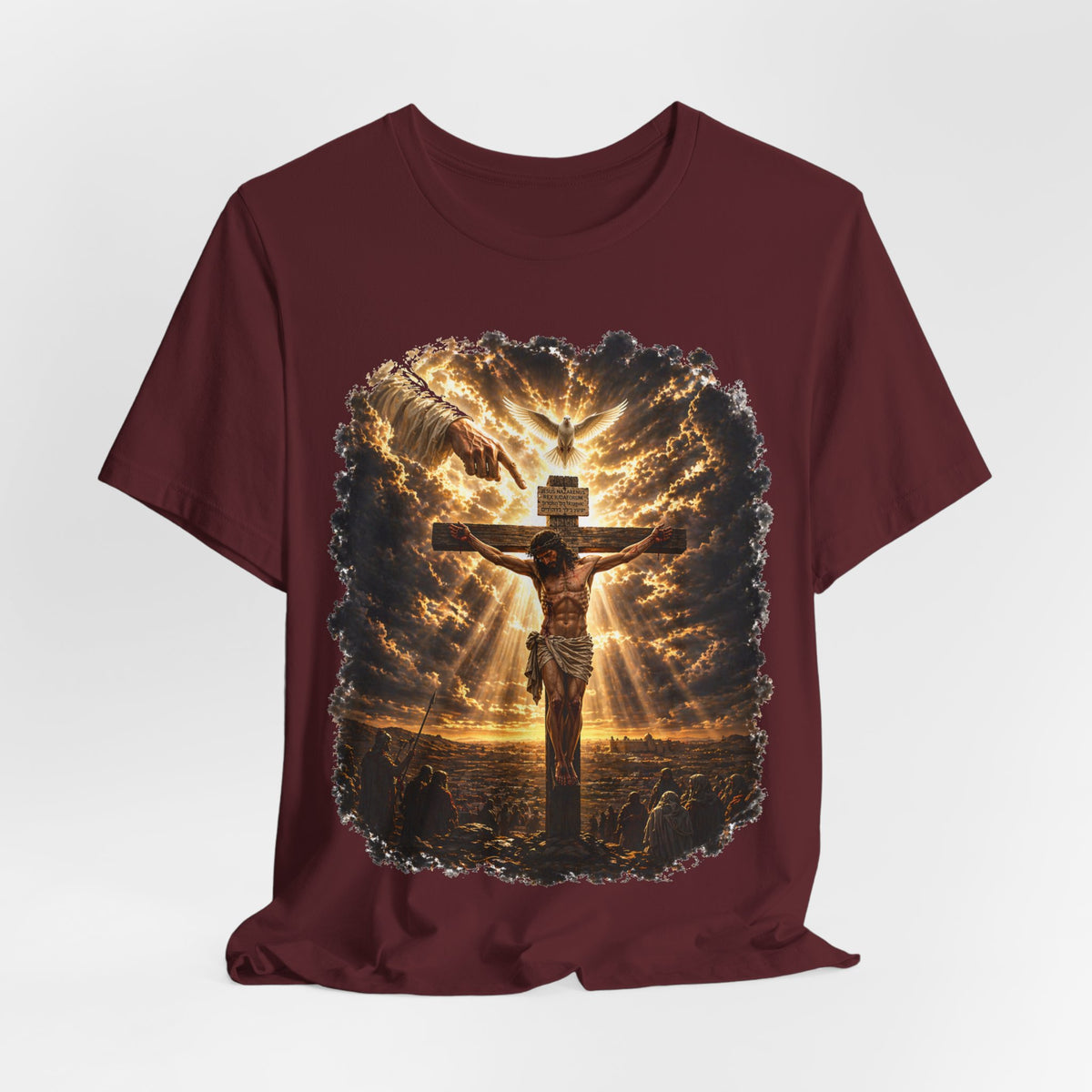 Crucifixion Sunrise T-Shirt — Jesus on the Cross Spiritual Faith Tee