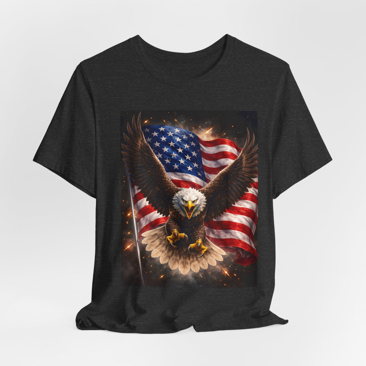 Patriotic Eagle T-Shirt — American Flag Bald Eagle Graphic Tee