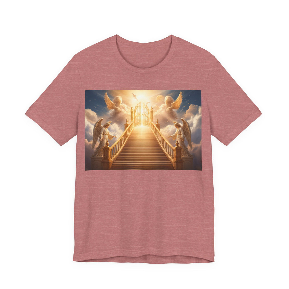 Heavenly Stairway T‑Shirt — Golden Gates Angelic Design