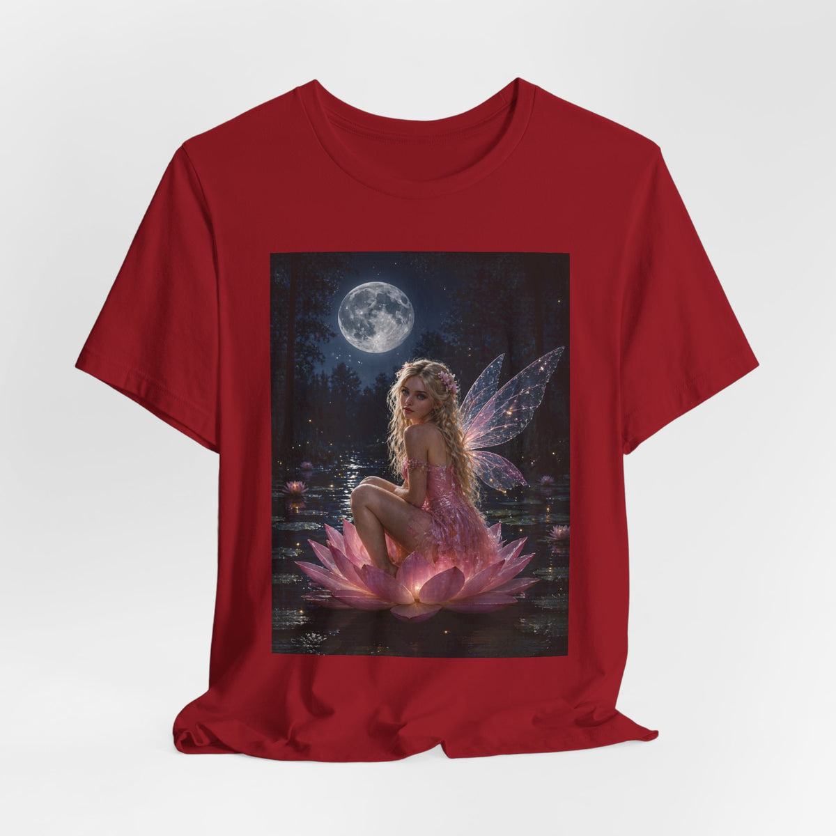 Moonlit Fairy T‑Shirt — Ethereal Lotus Fairy Graphic Tee