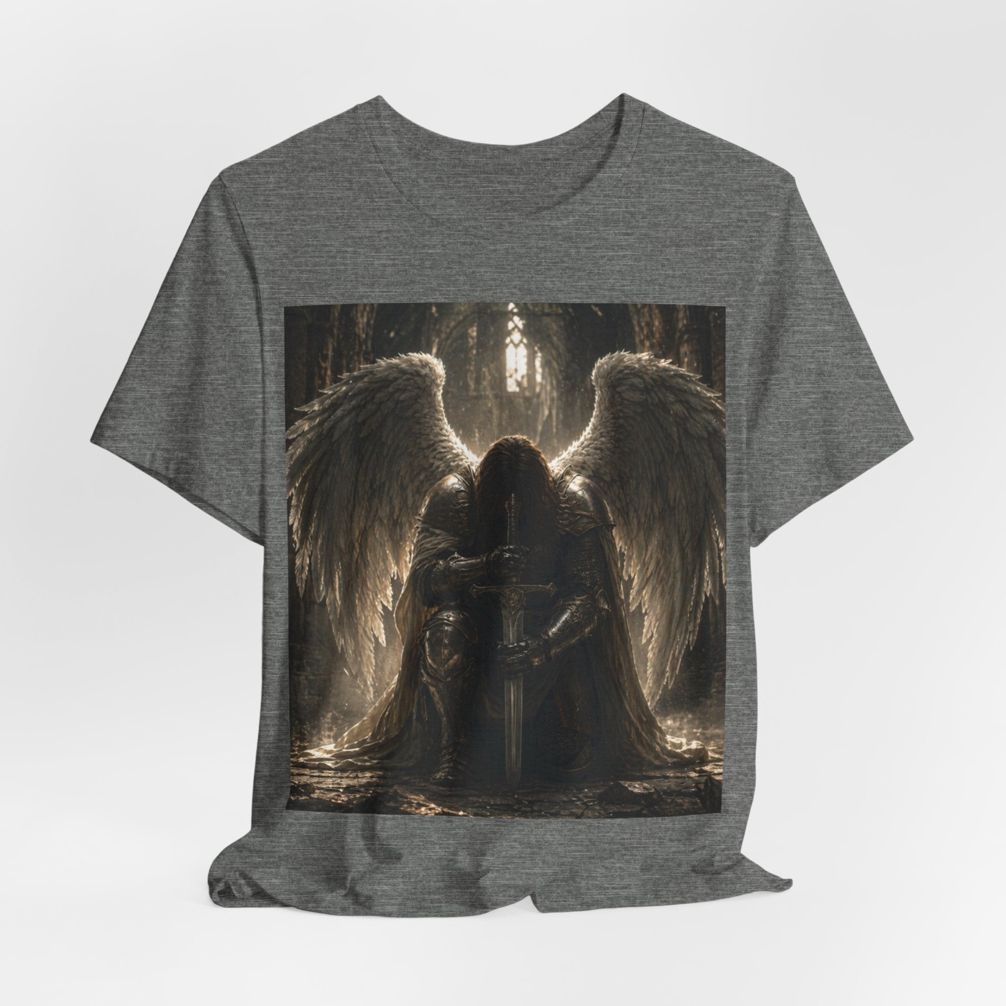 Dark Angel Graphic Tee — Gothic Winged Angel Art T-Shirt
