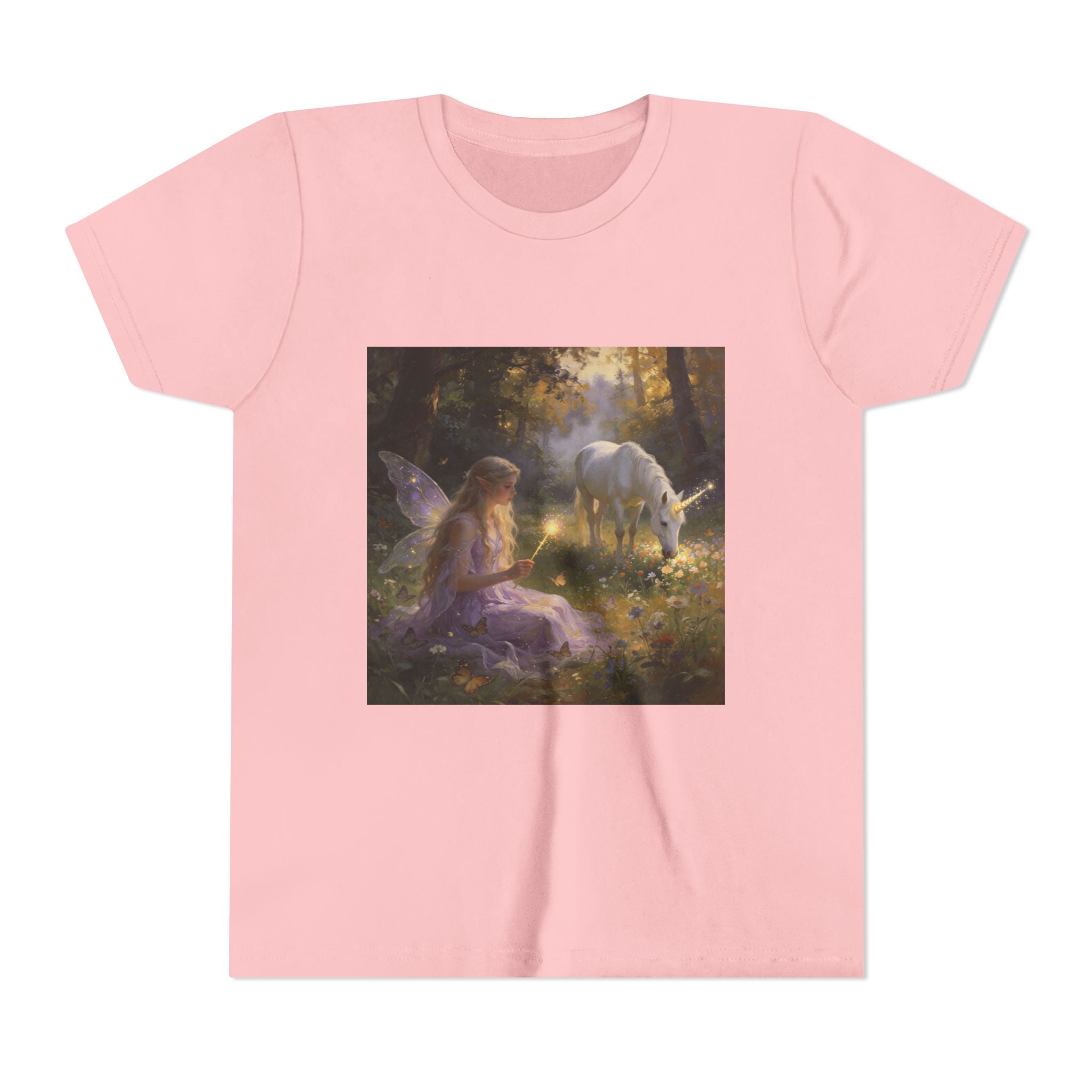 Youth Tee — Fairy and Unicorn Enchanted Forest Design