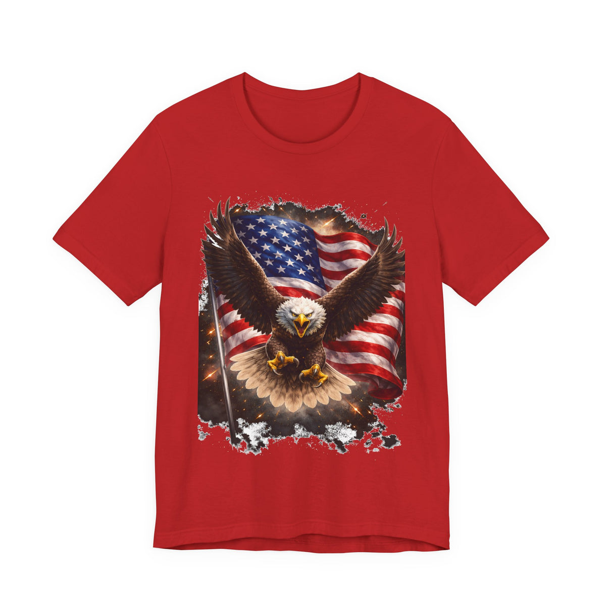 American Eagle Flag T-Shirt — Patriotic Bald Eagle Graphic Tee