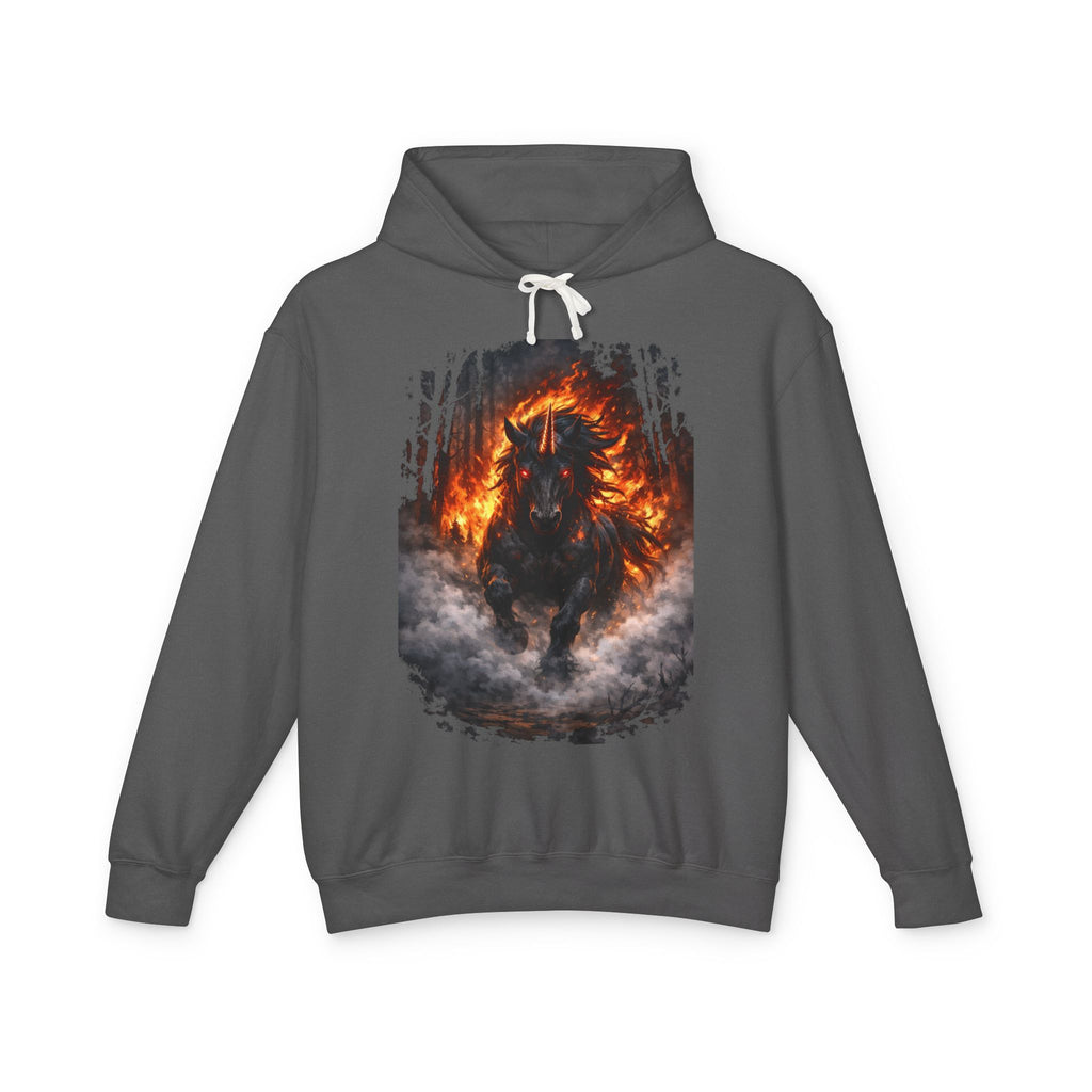 Fiery Horse Hoodie — Flaming Stallion Graphic Sweatshirt