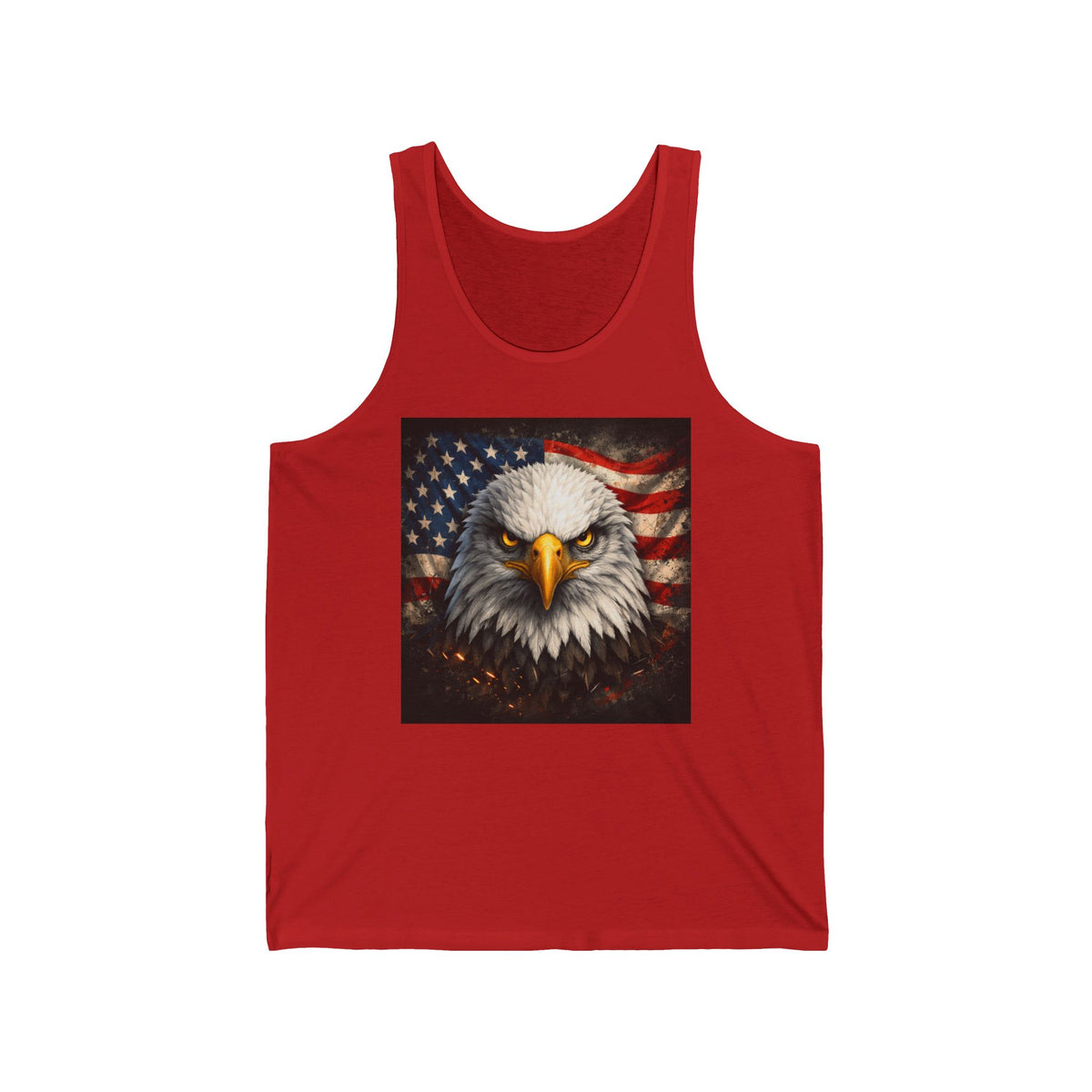 American Eagle Tank Top — Patriotic Bald Eagle with USA Flag