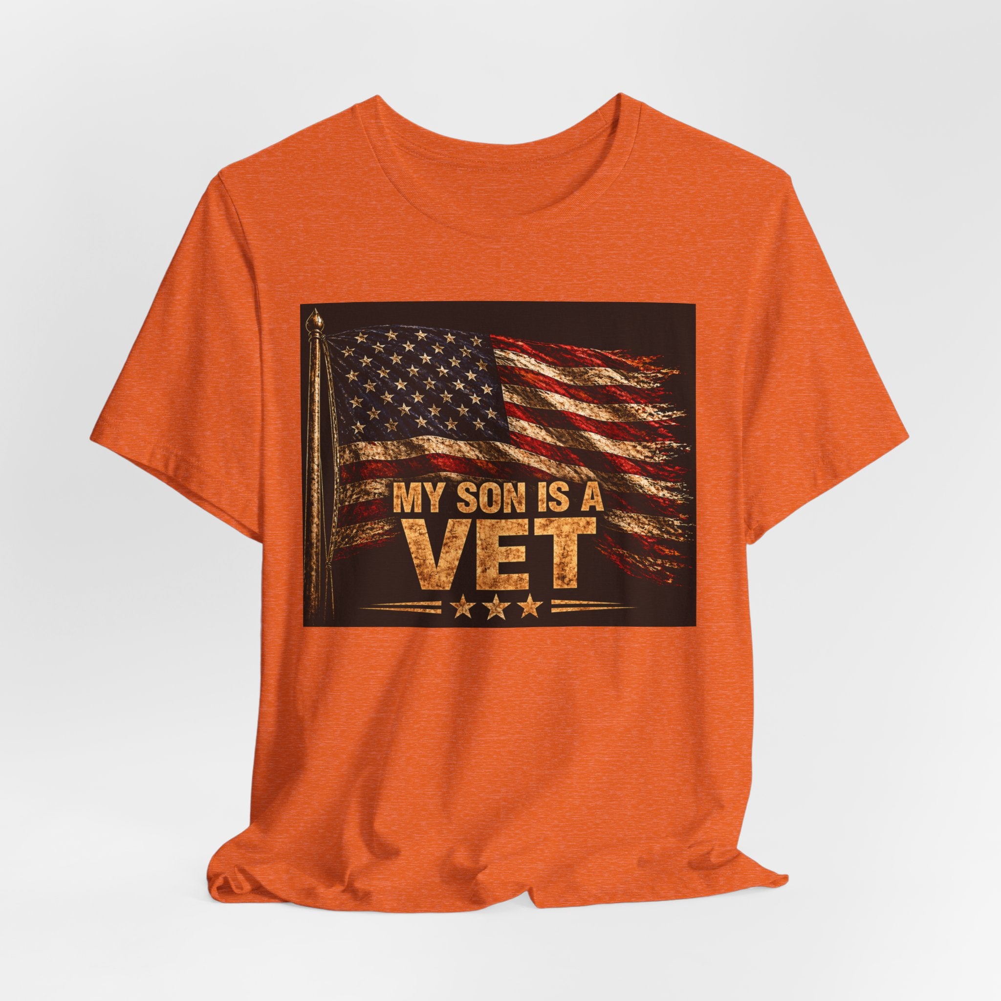 My Son Is A Vet T-Shirt — Patriotic American Flag Veteran Support Tee