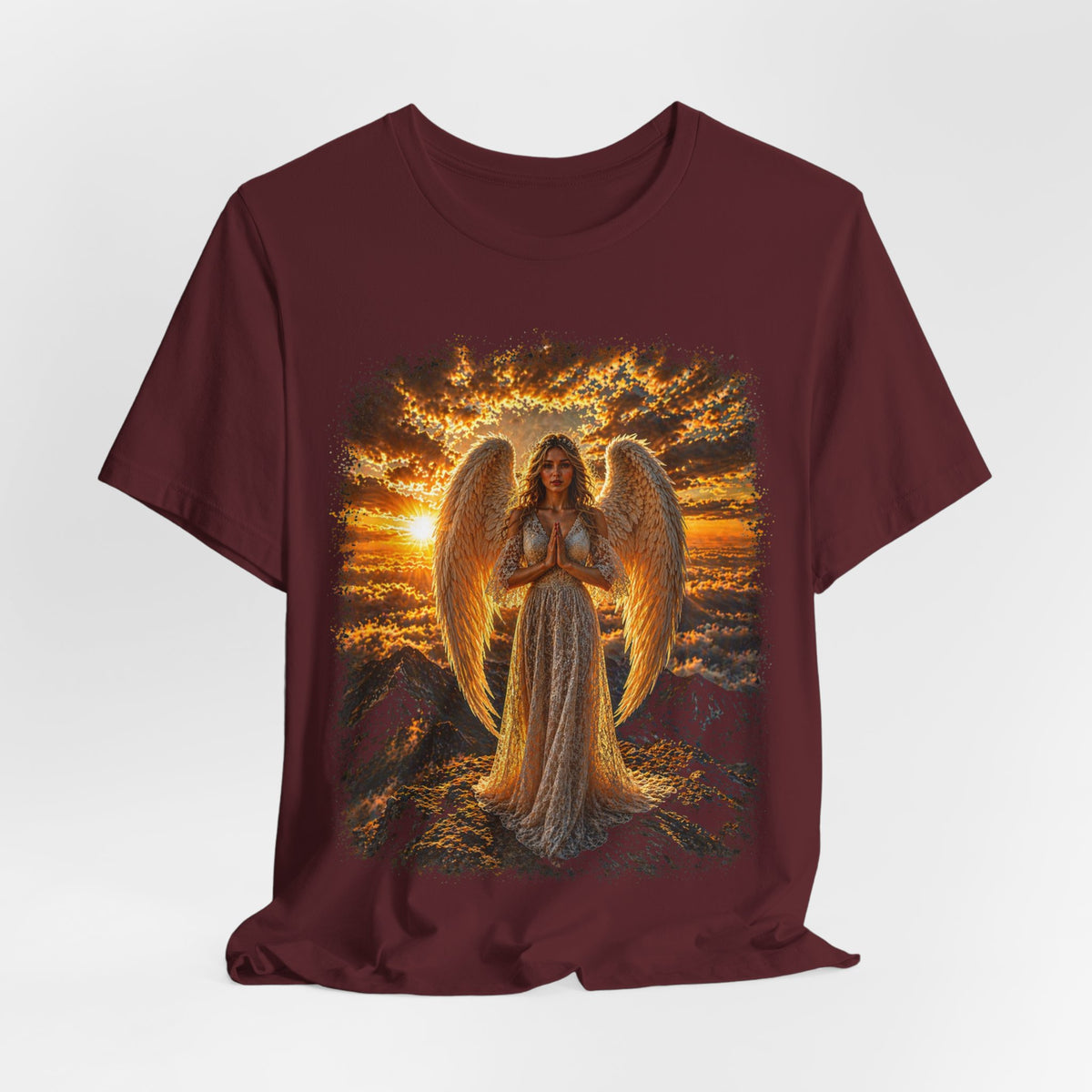 Angel Sunset Tee — Spiritual Guardian Wings T-Shirt