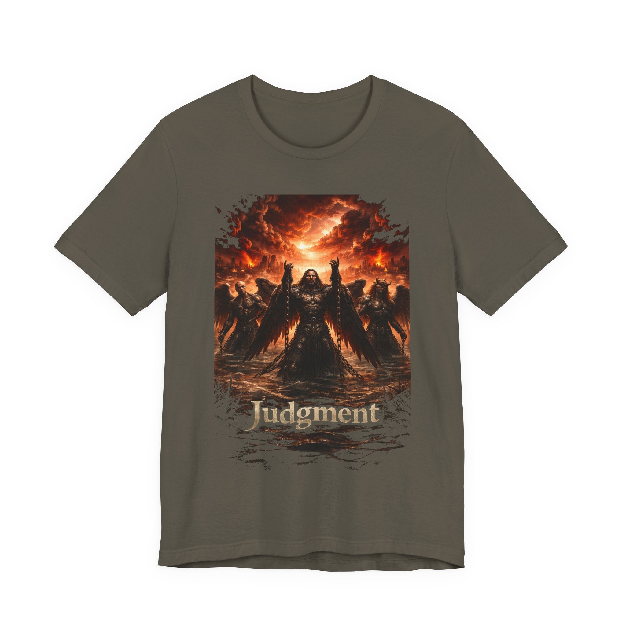Judgment Graphic Tee — Apocalyptic Angel War T‑Shirt