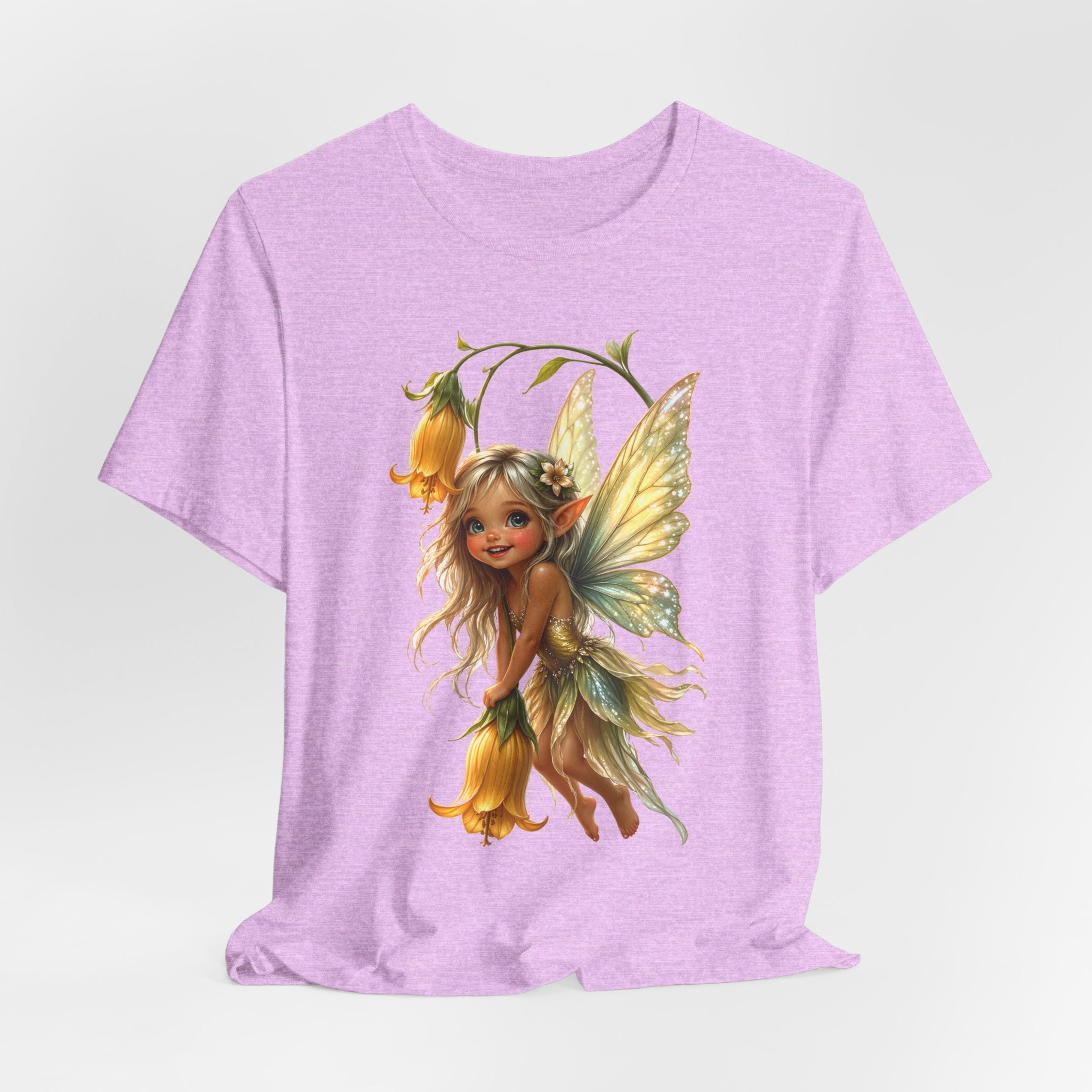 Fairy Flower T-Shirt — Whimsical Yellow Bell Fairy Graphic Tee