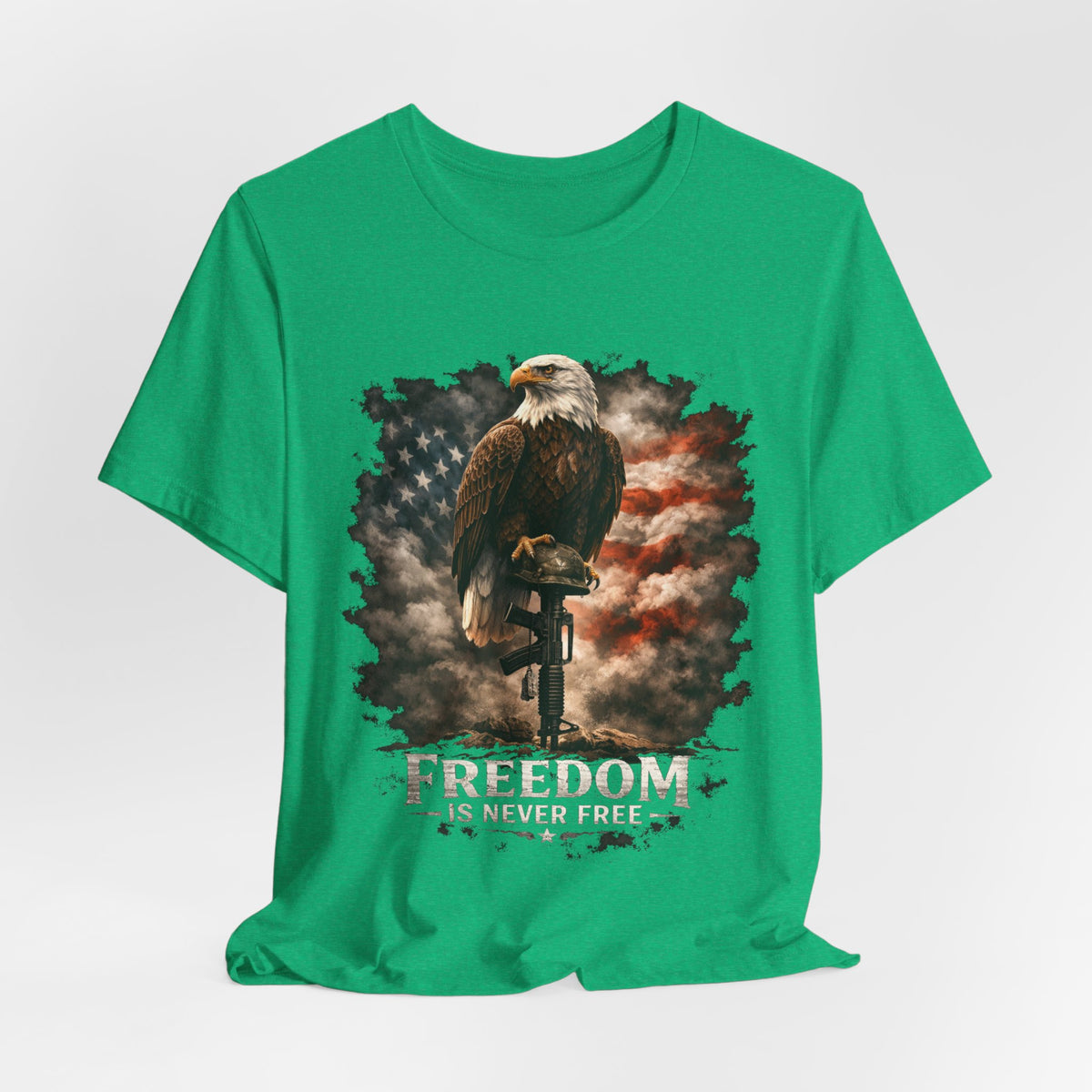Freedom Is Never Free Eagle T‑Shirt — Patriotic American Flag Tee