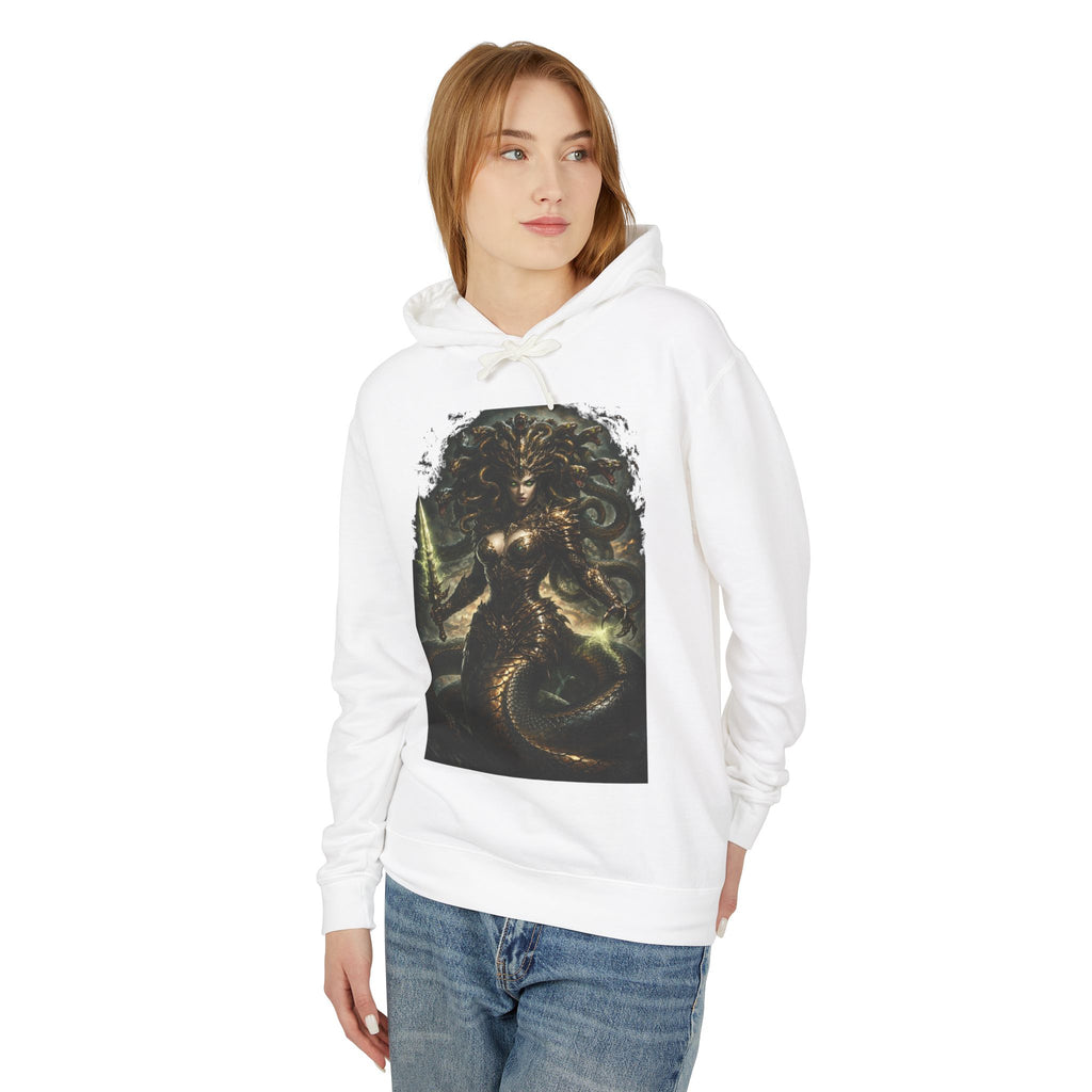 Medusa Mythology Hoodie — Dark Gorgon Graphic Sweatshirt