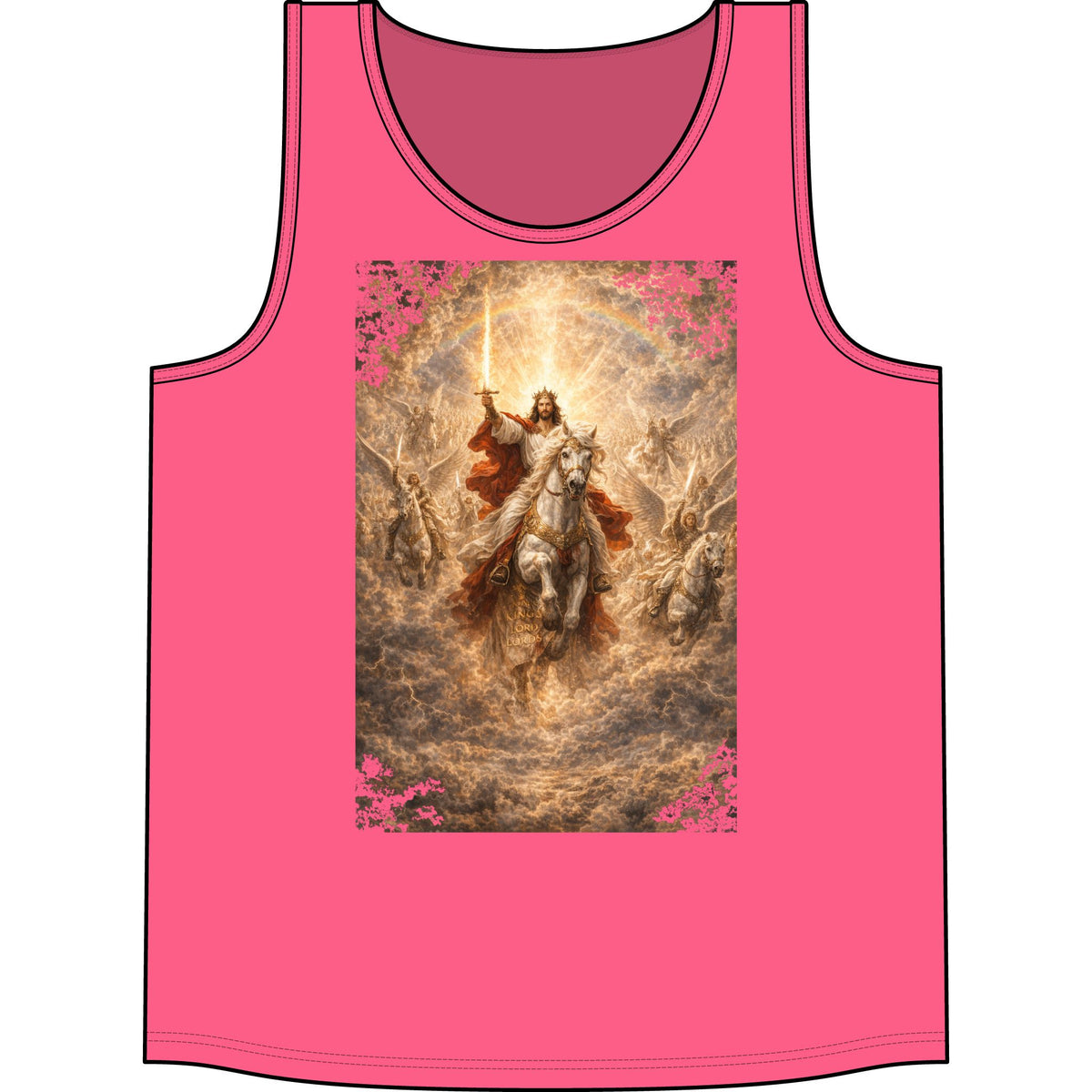 Jesus Riding White Horse Tank Top — Resurrection Christian Graphic Muscle Tee