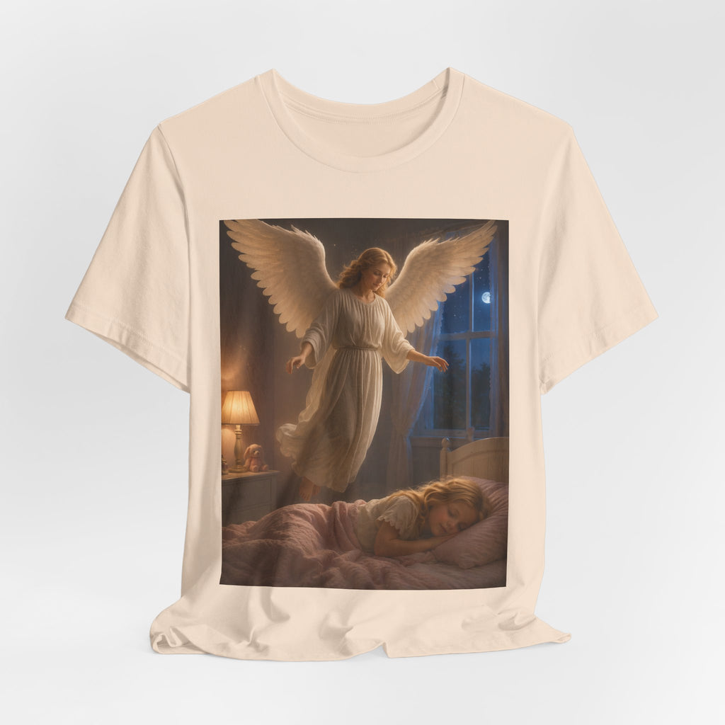 Guardian Angel T‑Shirt — Peaceful Night Prayer Tee for Kids & Parents