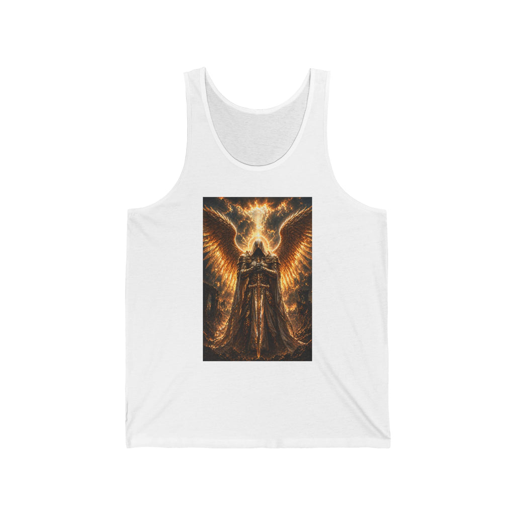 Angel of Fire Tank Top — Fiery Gothic Angel Graphic Tank