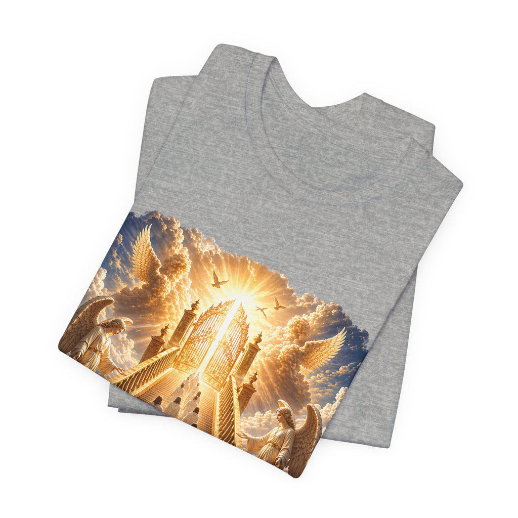Christian Heaven Stairway T‑Shirt — "Only a Few May Enter" Religious Graphic Tee