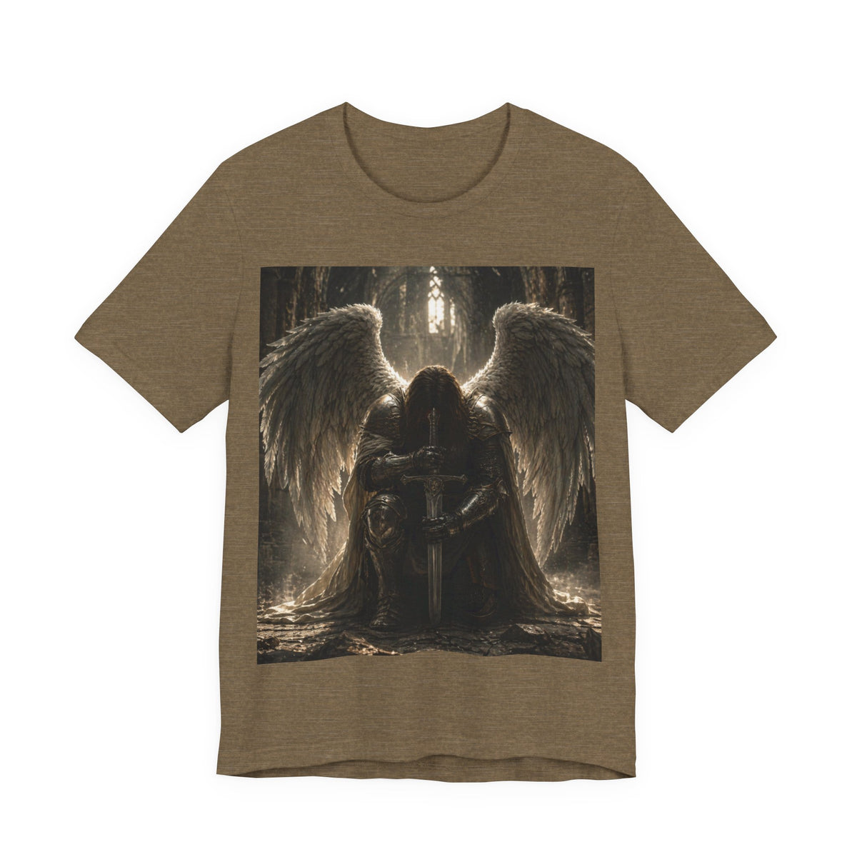 Dark Angel Graphic Tee — Gothic Winged Angel Art T-Shirt