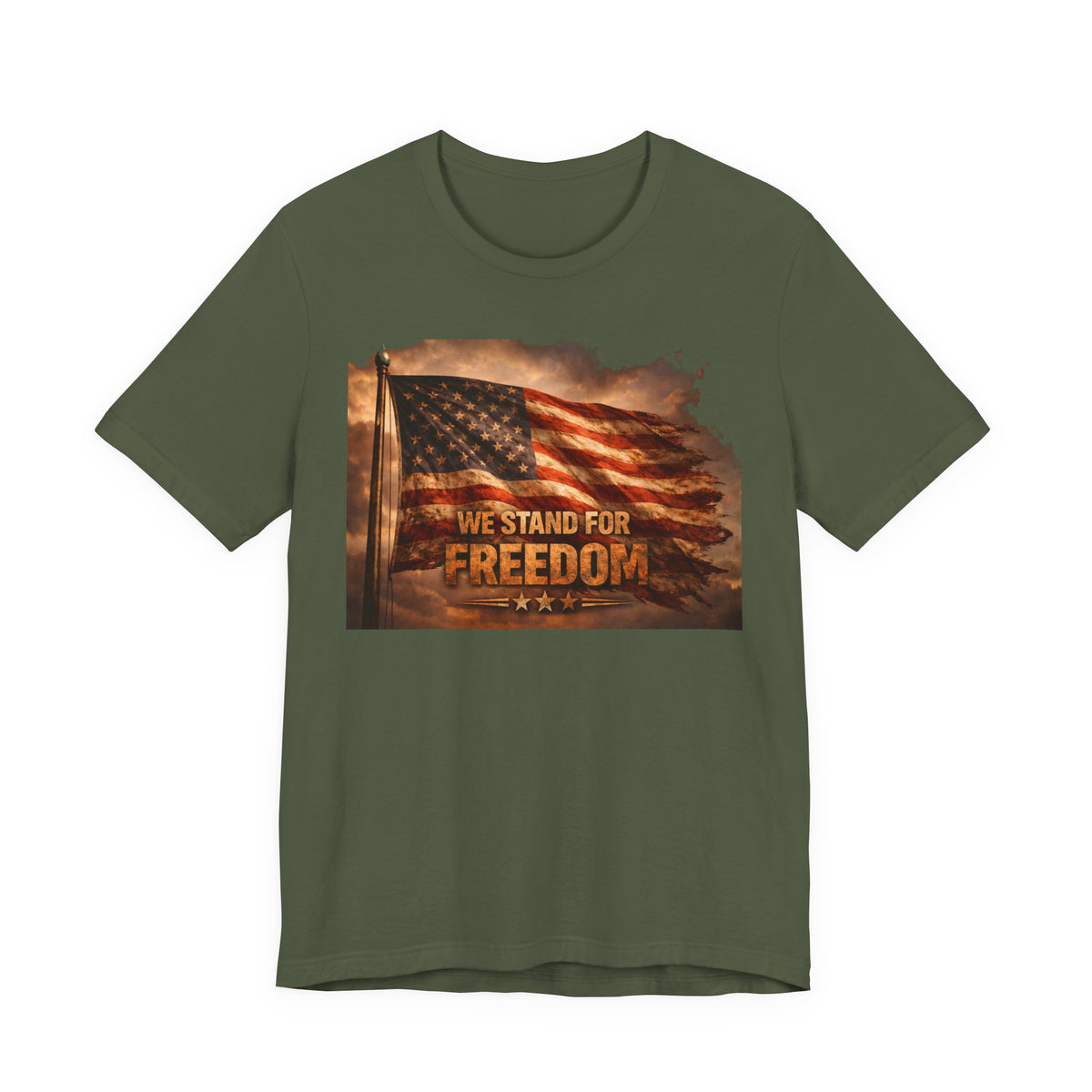 Freedom Flag Tee — "We Stand for Freedom" Patriotic T‑Shirt