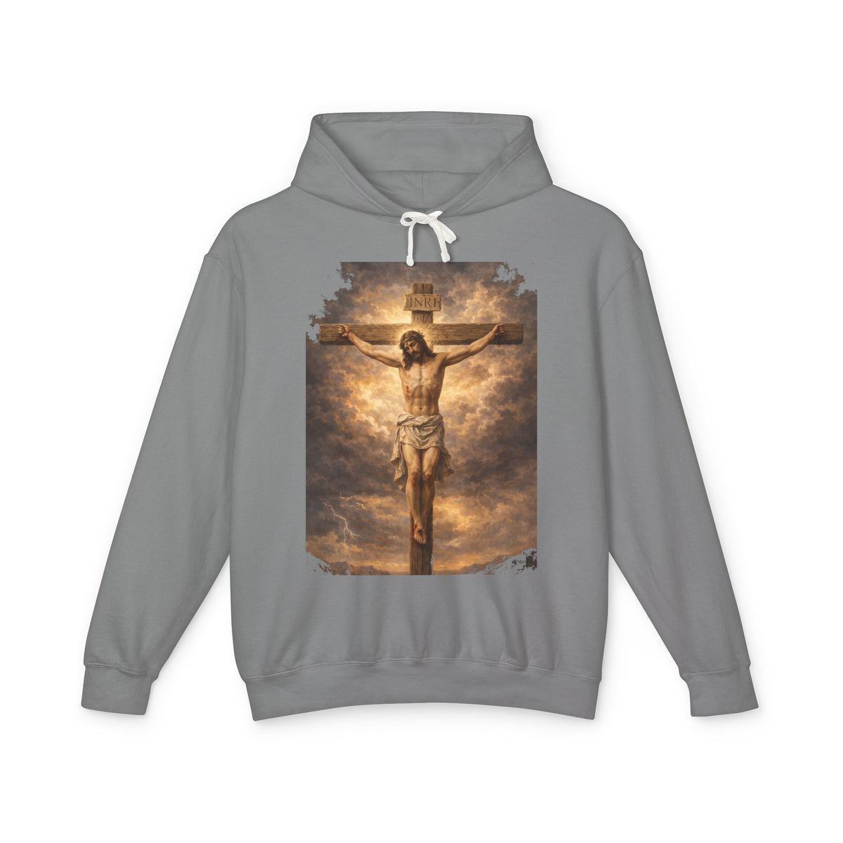 Jesus Crucifixion Hoodie — Christian Faith Graphic Sweatshirt for Easter & Religious Wear