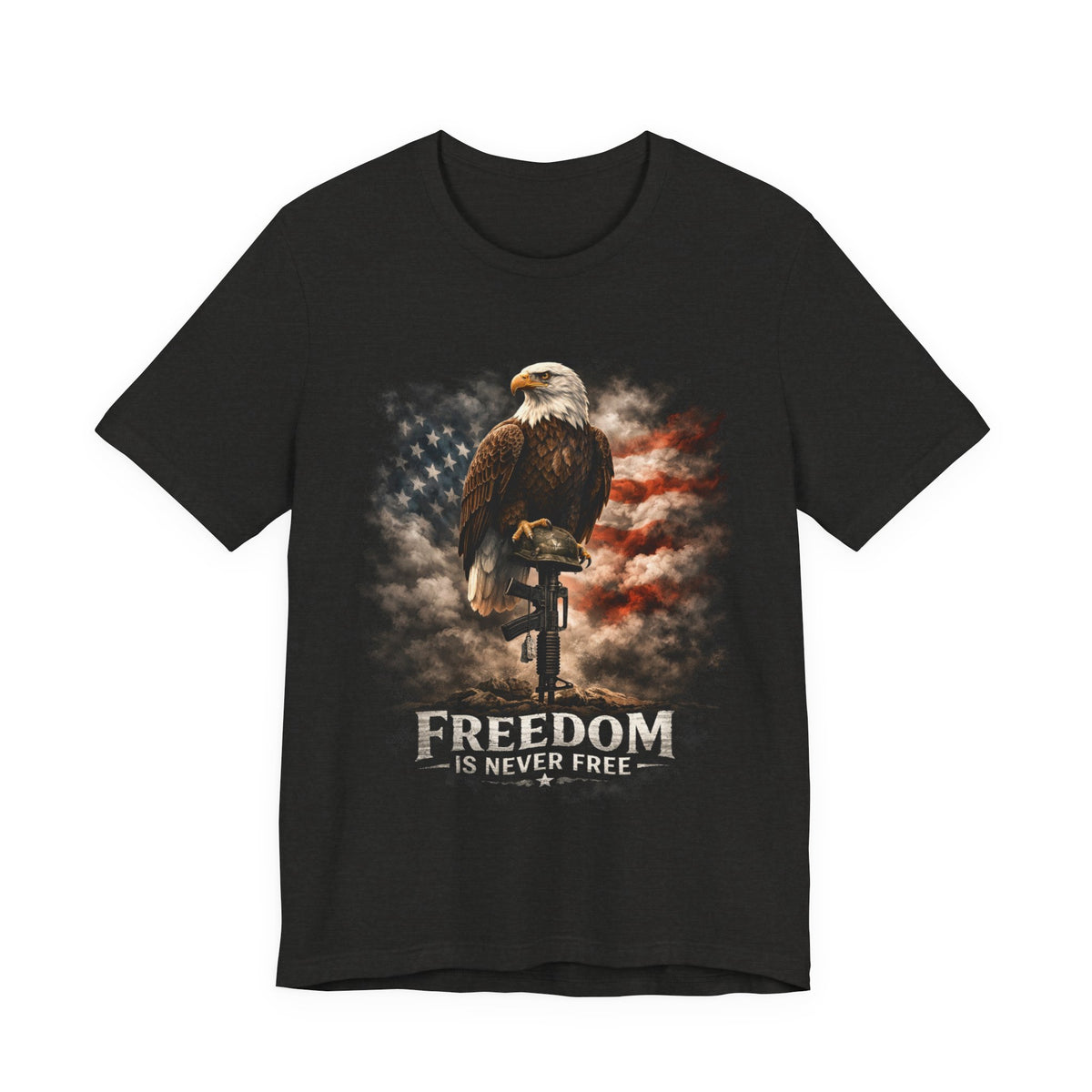 Freedom Is Never Free Eagle T‑Shirt — Patriotic American Flag Tee