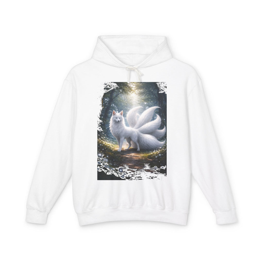 Kitsune Forest Hoodie — Mystical Nine-Tailed Fox Sweatshirt